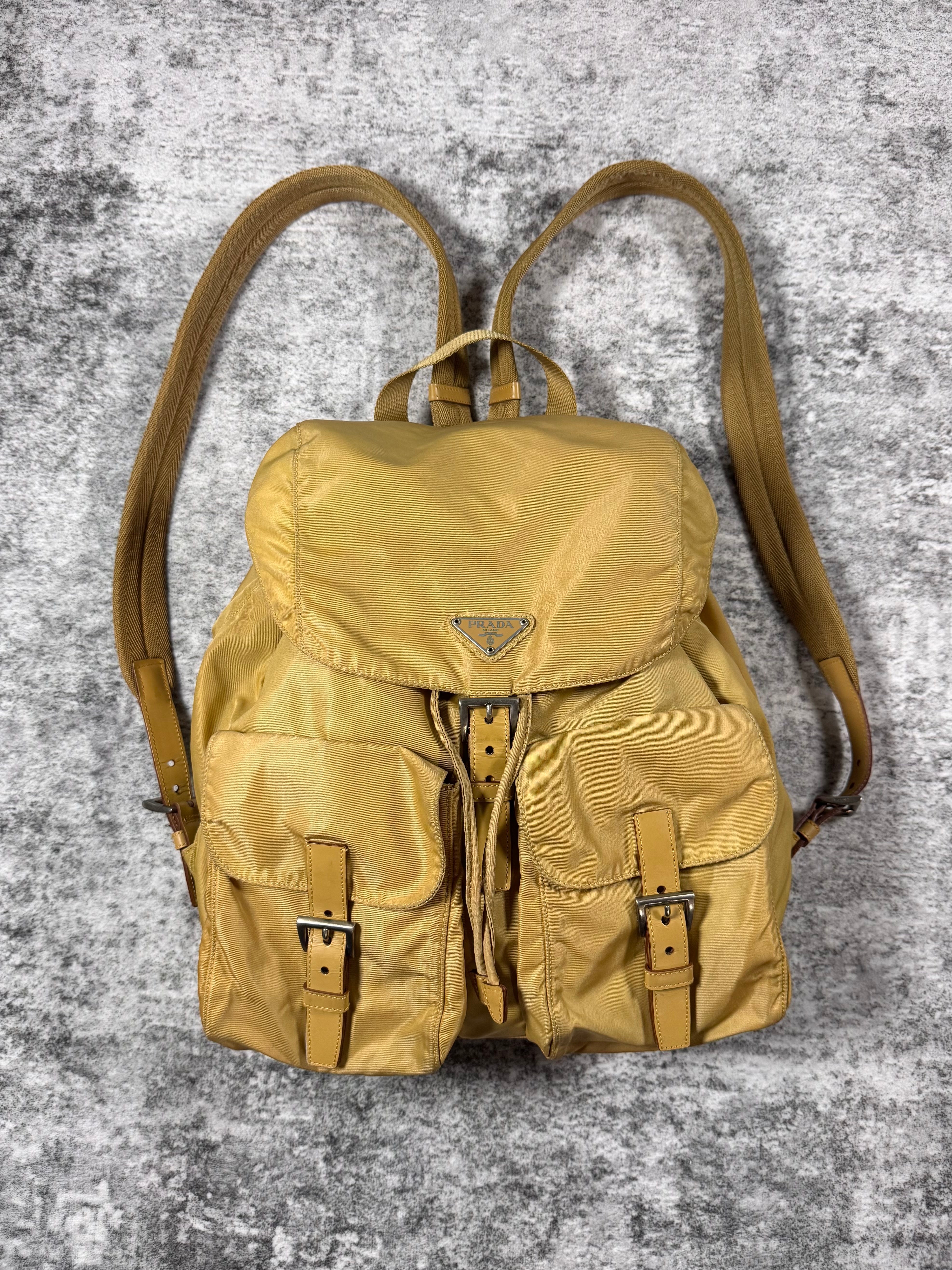 2000s Prada Milano ‘Miele’ Vela Nylon Backpack