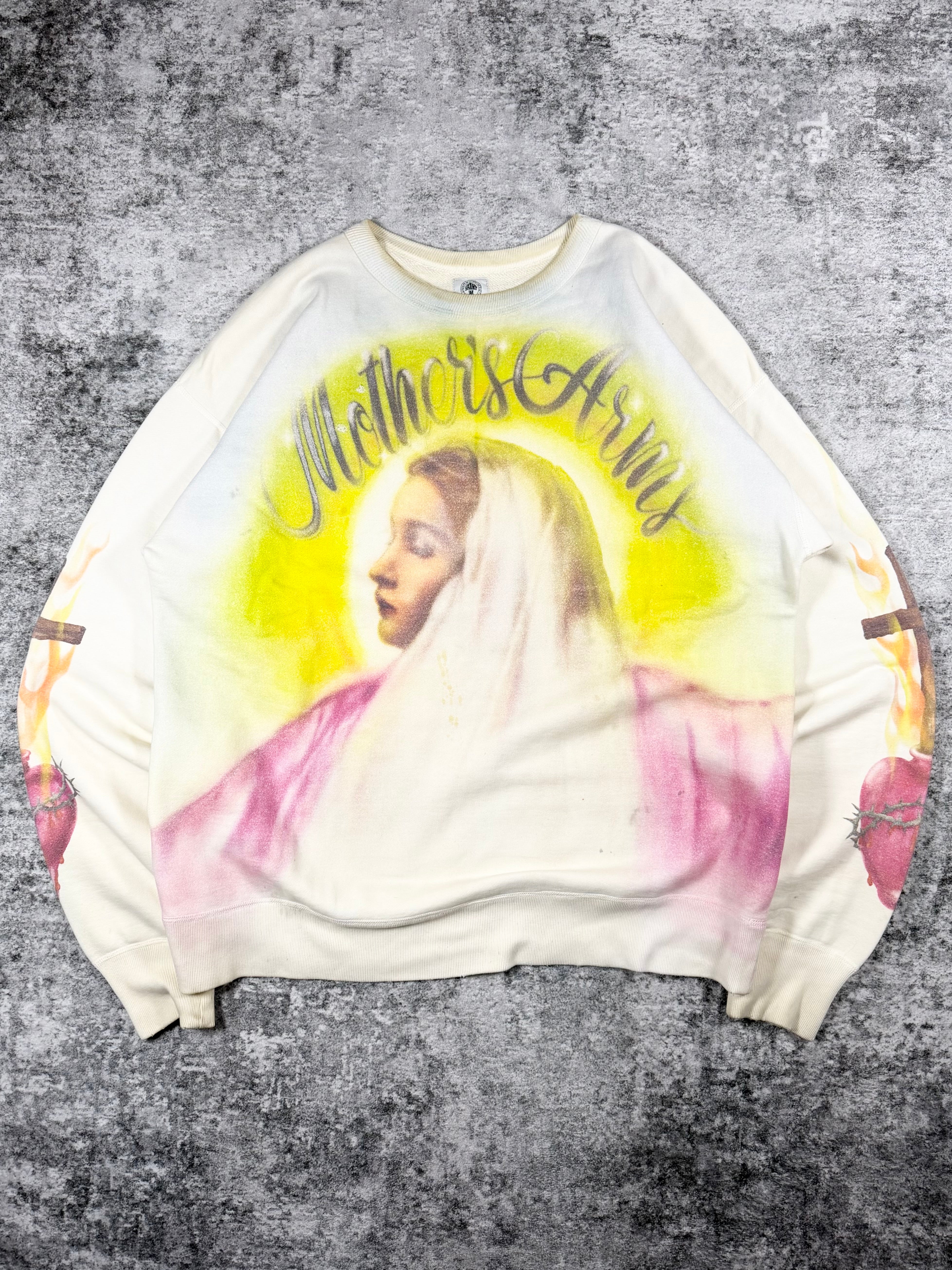 SS21 Saint Michael ‘Mother’s Arms’ Airbrush Crewneck
