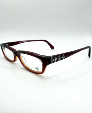 Chrome Hearts Eyeglasses with a cemetery cross design along the temple on a white background