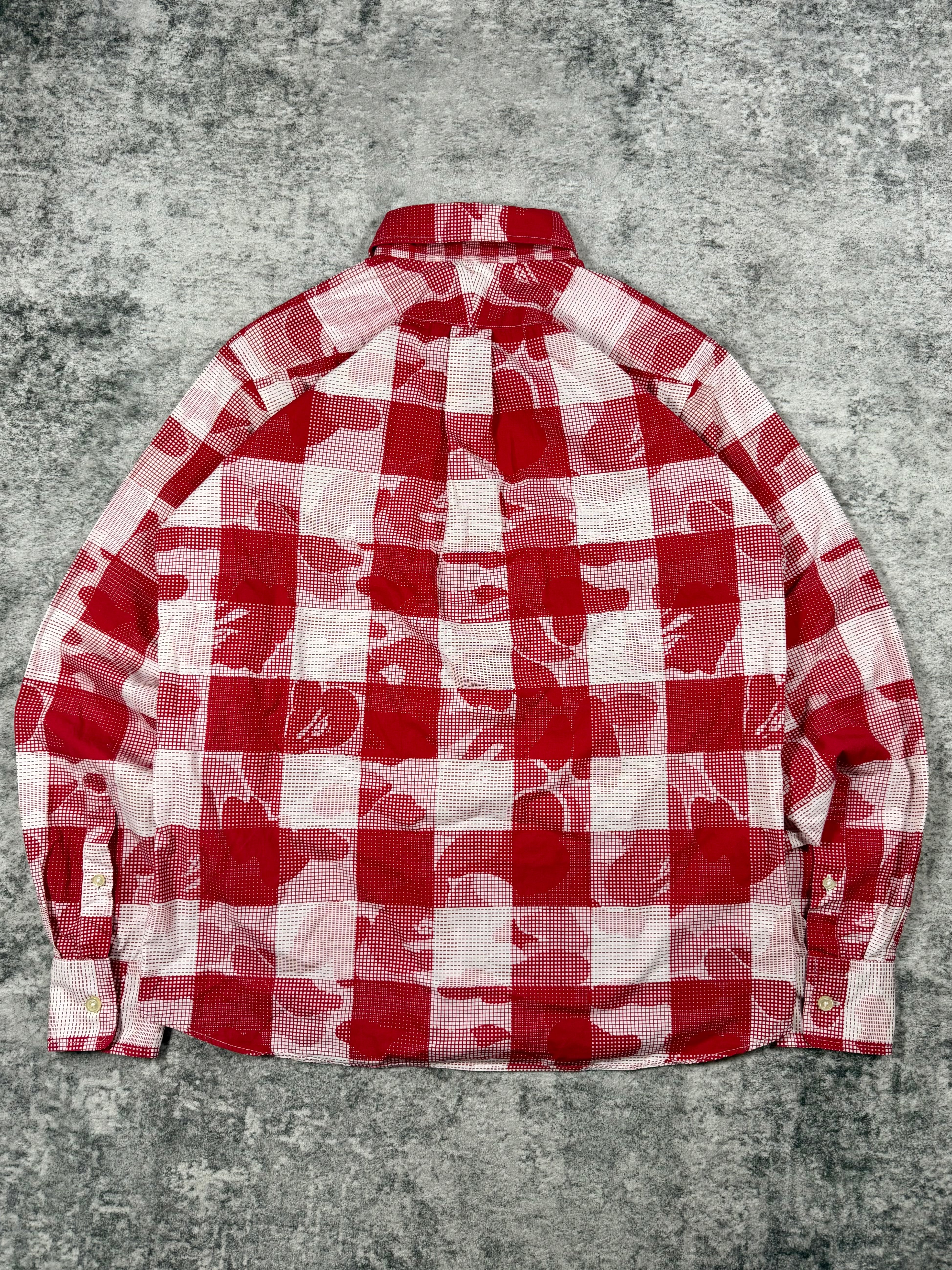 2000s A Bathing Ape ABC Camo Gingham Plaid Button-Up Shirt