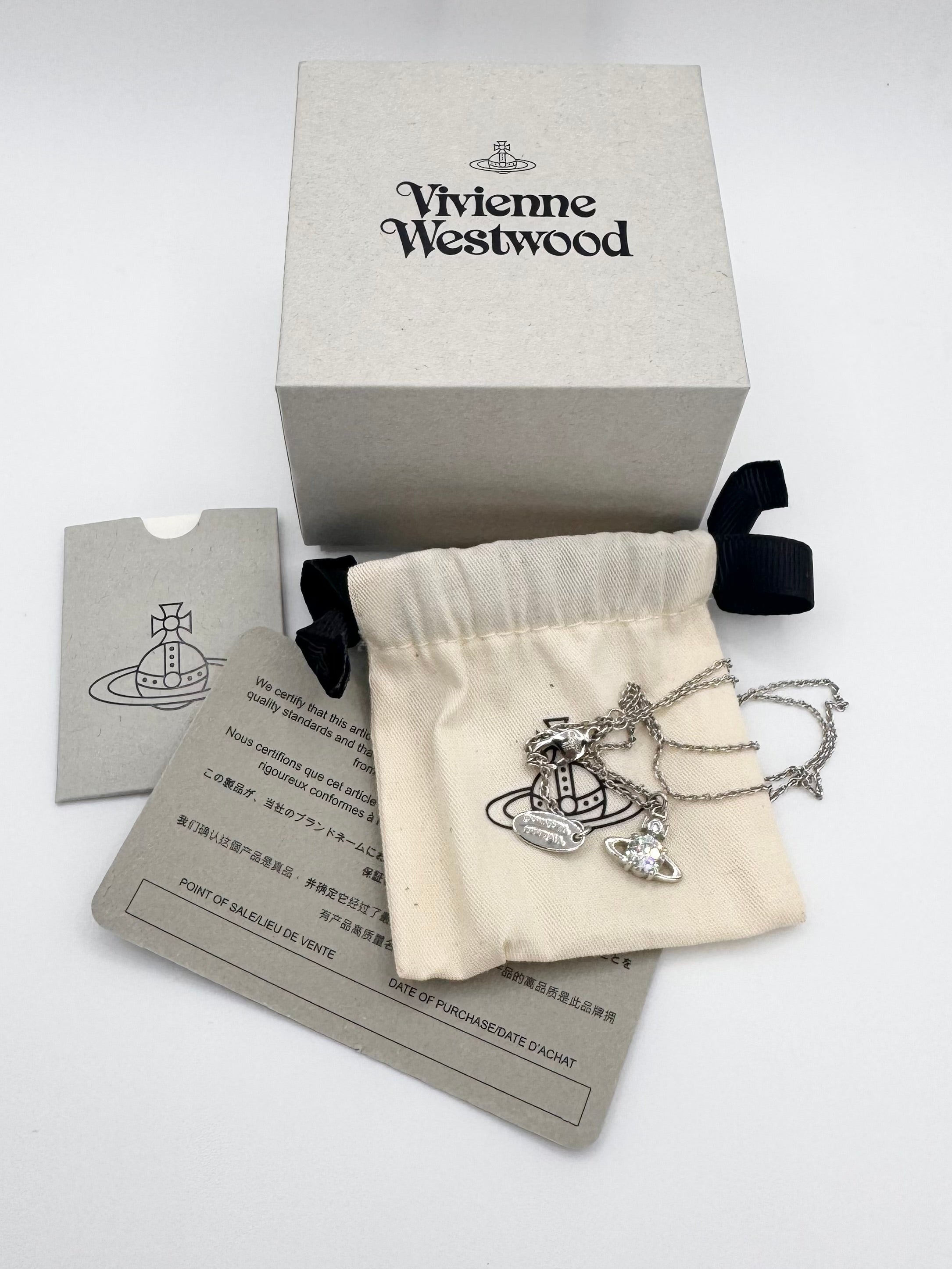Vivienne Westwood Mini Silver Orb Necklace