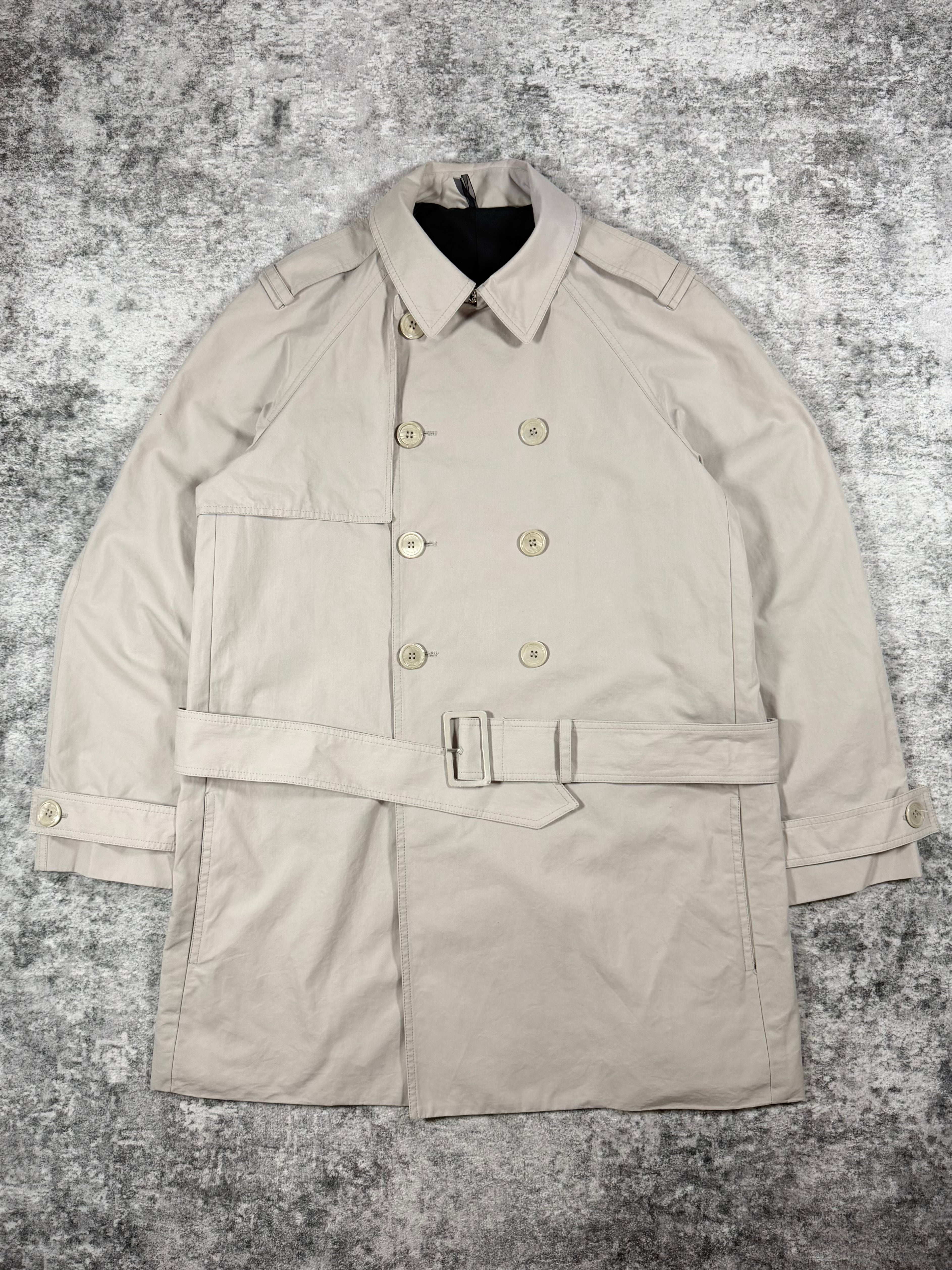 FW11 Dior Homme Kris Van Assche Beige Doublure Belted Trench Coat
