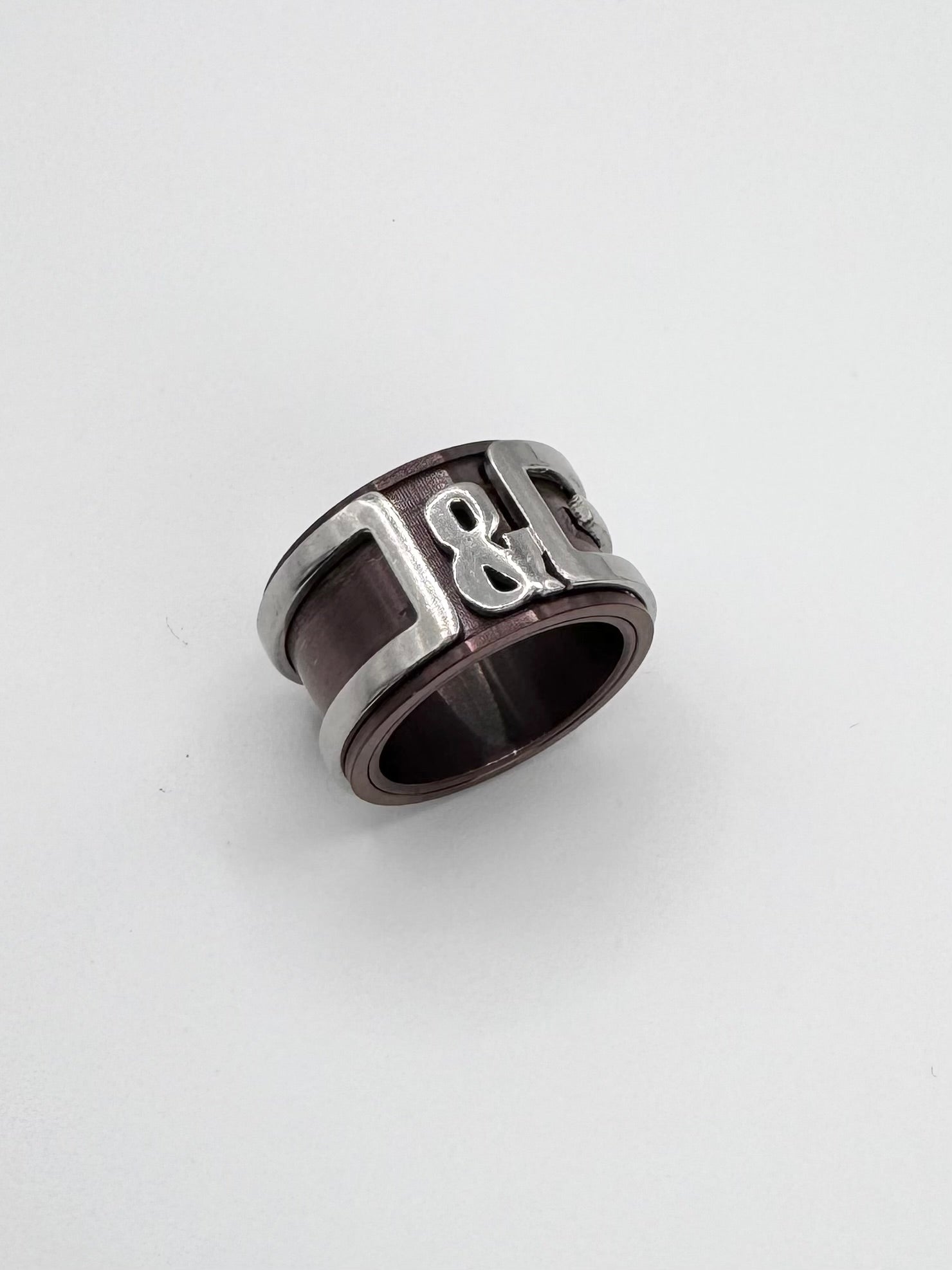 2000s Dolce & Gabbana ‘DG’ Spinner Logo Bronze Ring