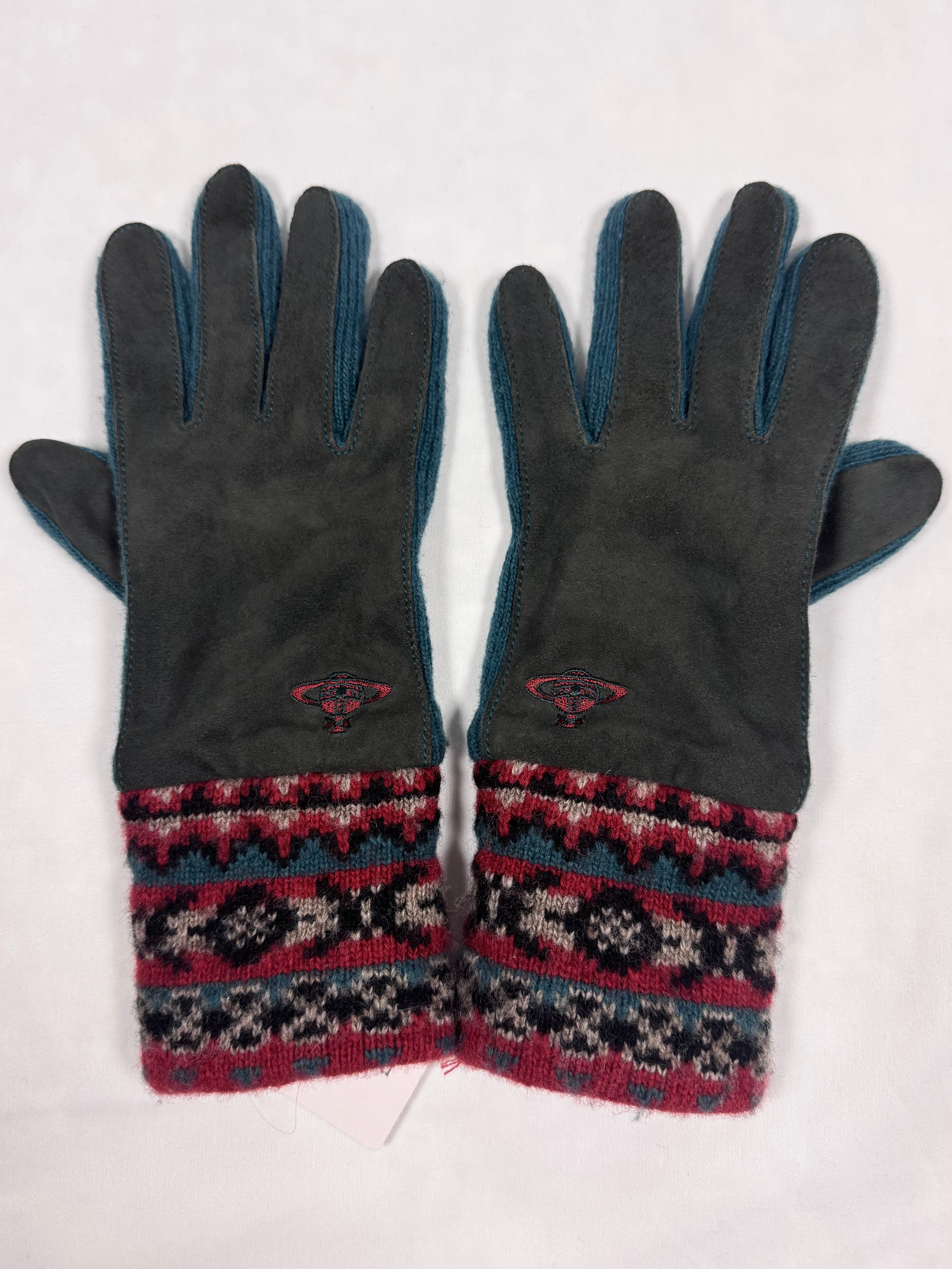 Vivienne Westwood ‘Nordic Orb’ Embroidery Wool Gloves
