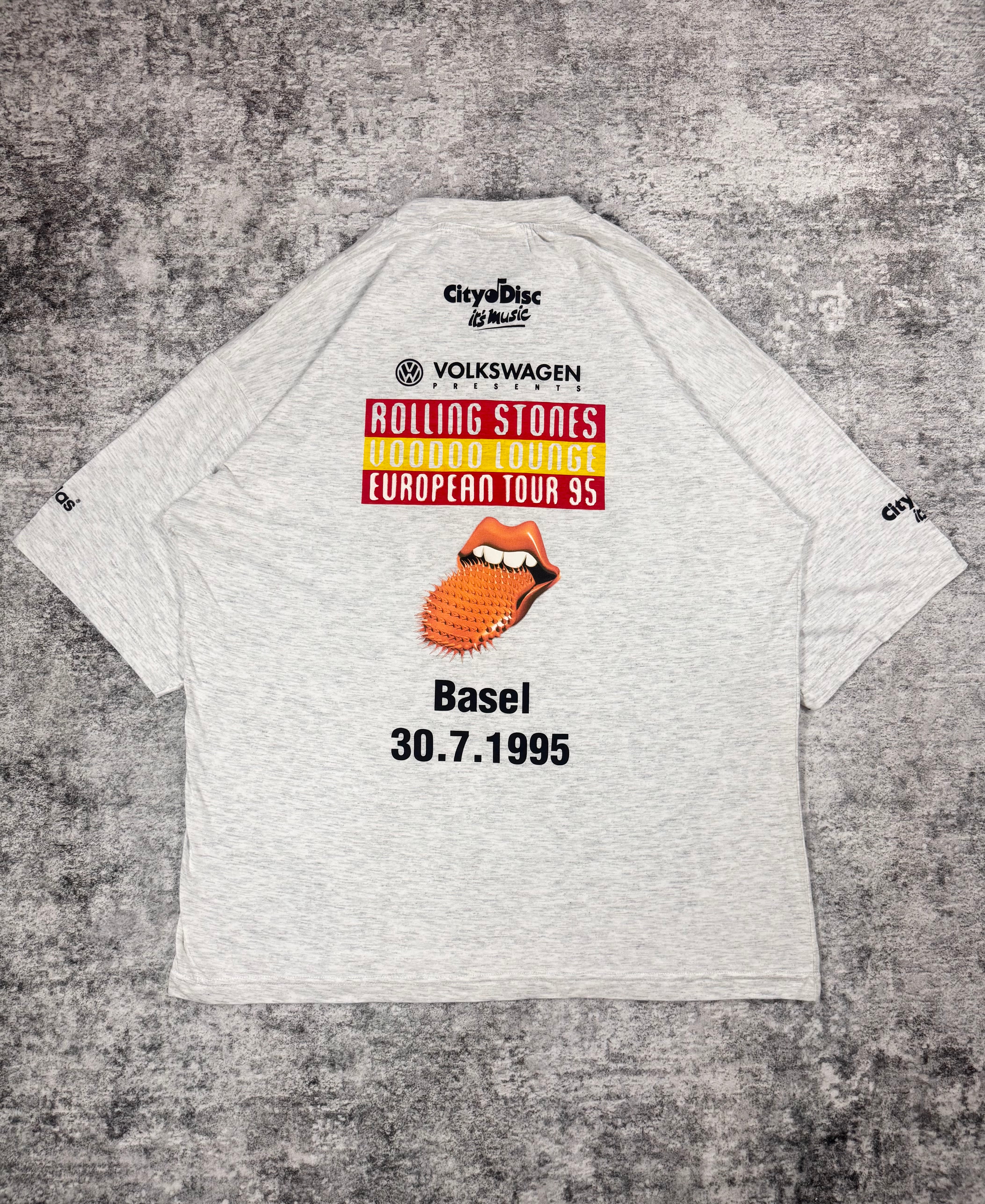 1995 Vintage Rolling Stones x Adidas ‘STAFF’ Euro Tour Basel T shirt