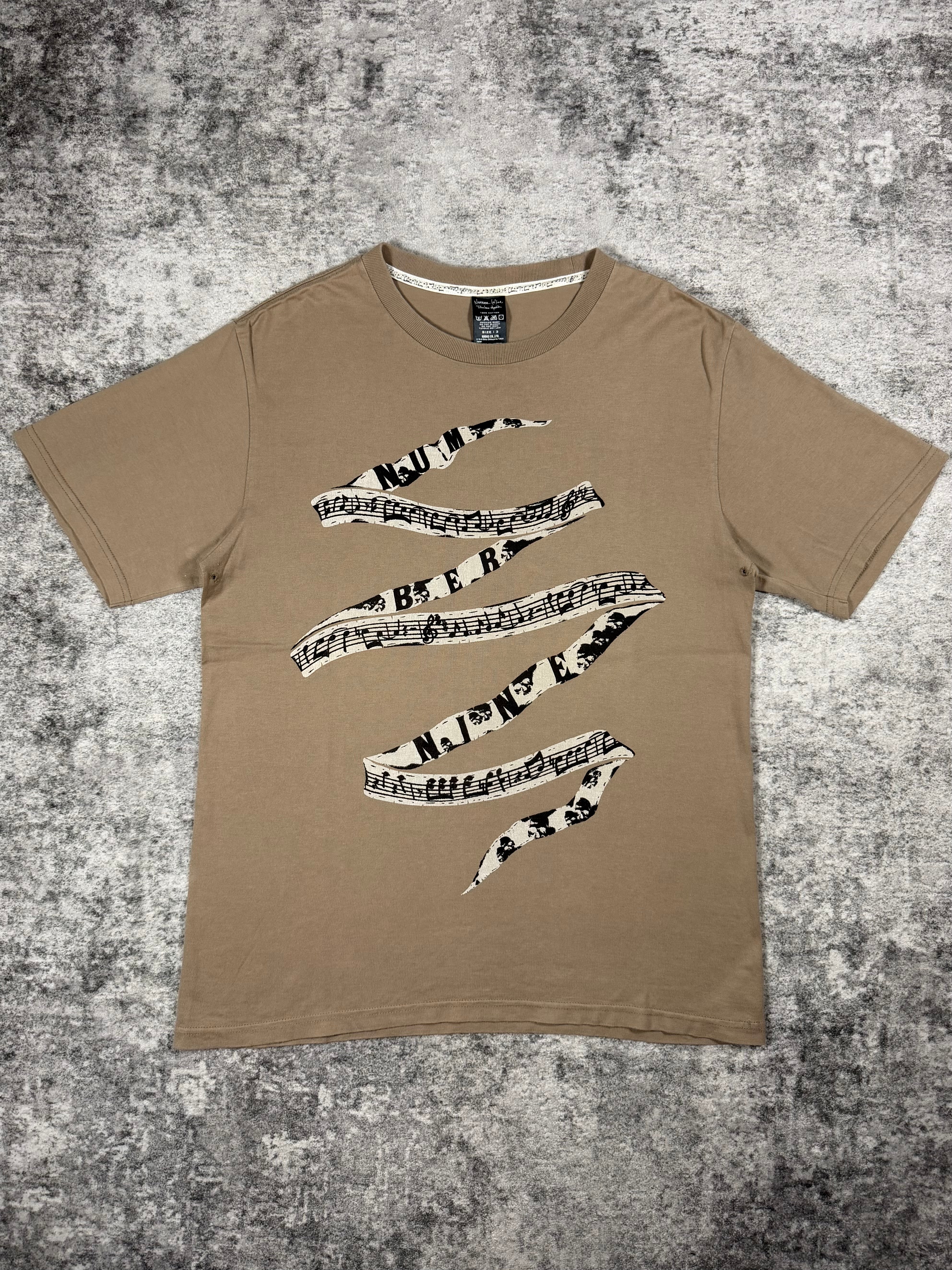 SS07 Number (N)ine ”About A Boy” Music Note Ribbon T shirt