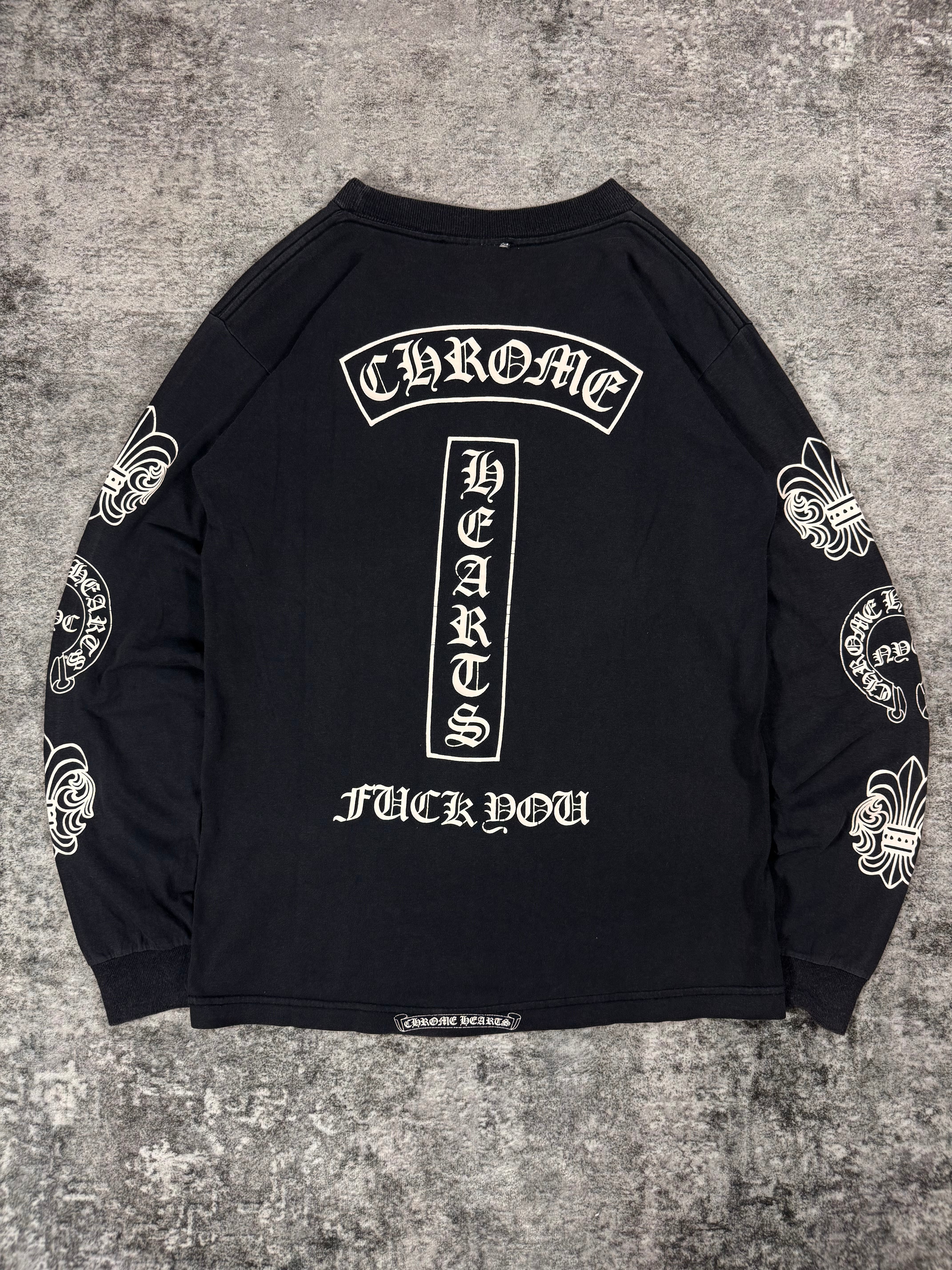 90s Chrome Hearts 00s 'Fuck You' Multi-Logo Longsleeve