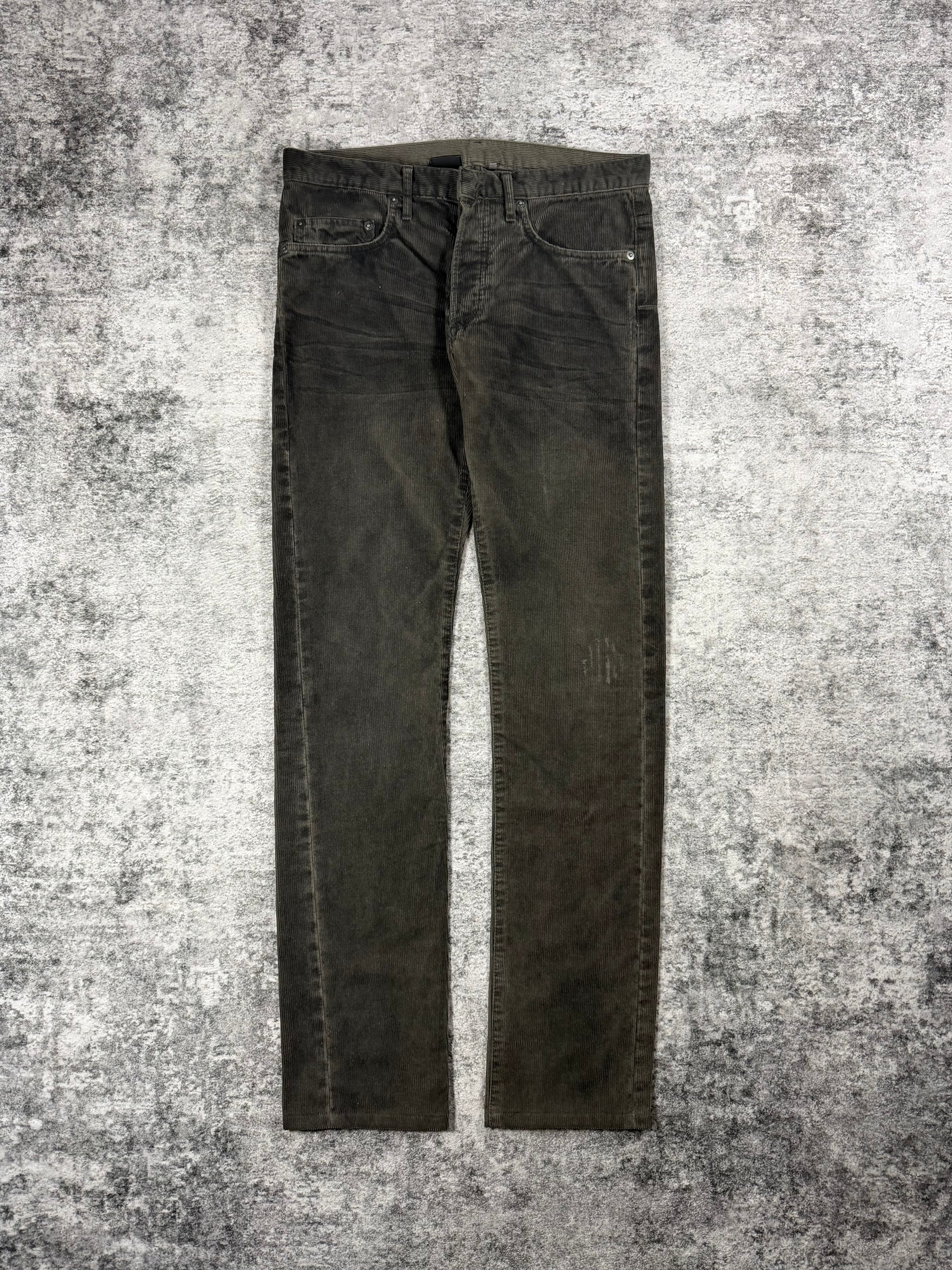FW04 Dior Homme “Victim of The Crime” Hedi Slimane Wax Clawmark Corduroy Jeans