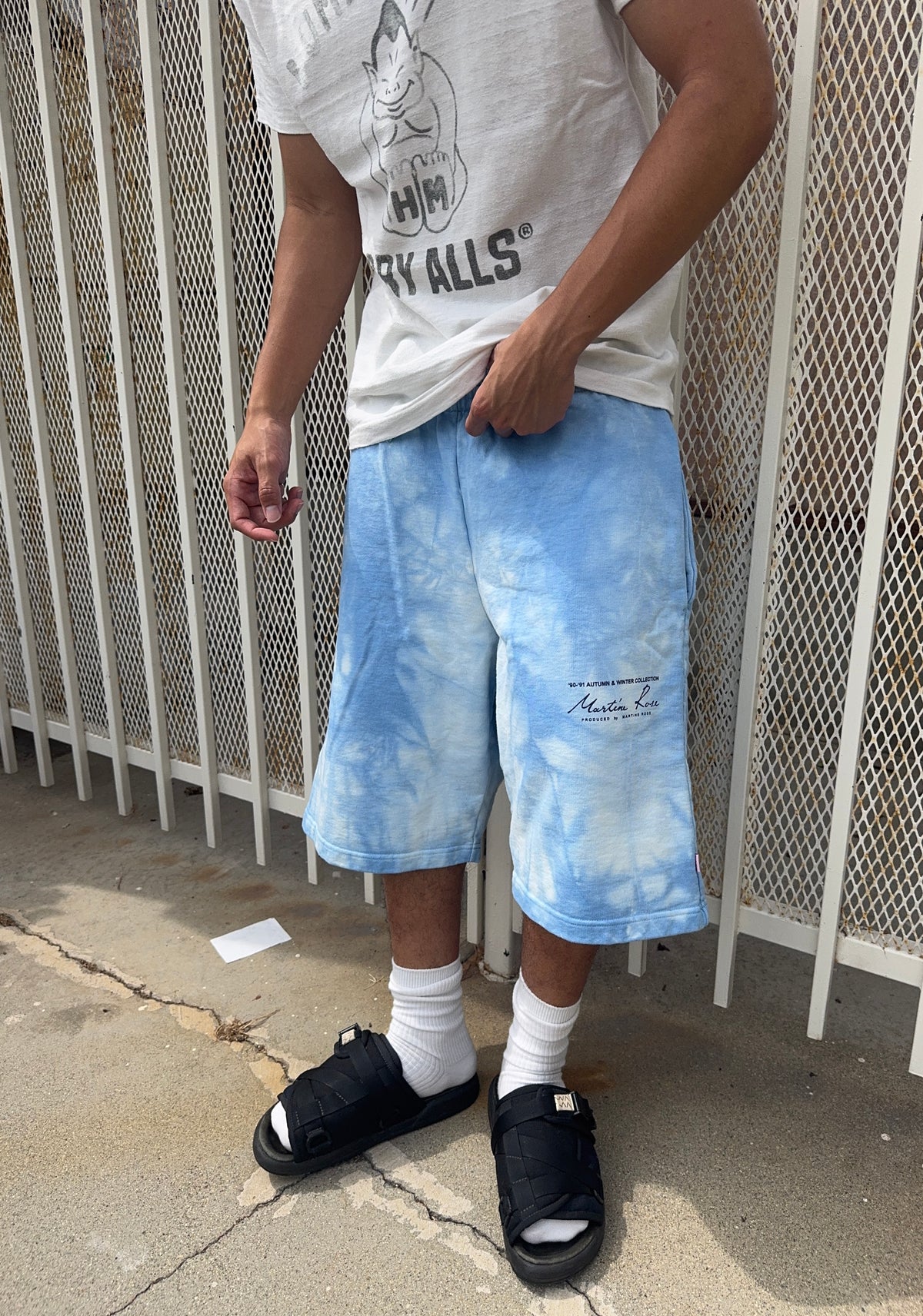 AW21 Martine Rose ‘Barambo’ Tie-Dye Sweat Shorts
