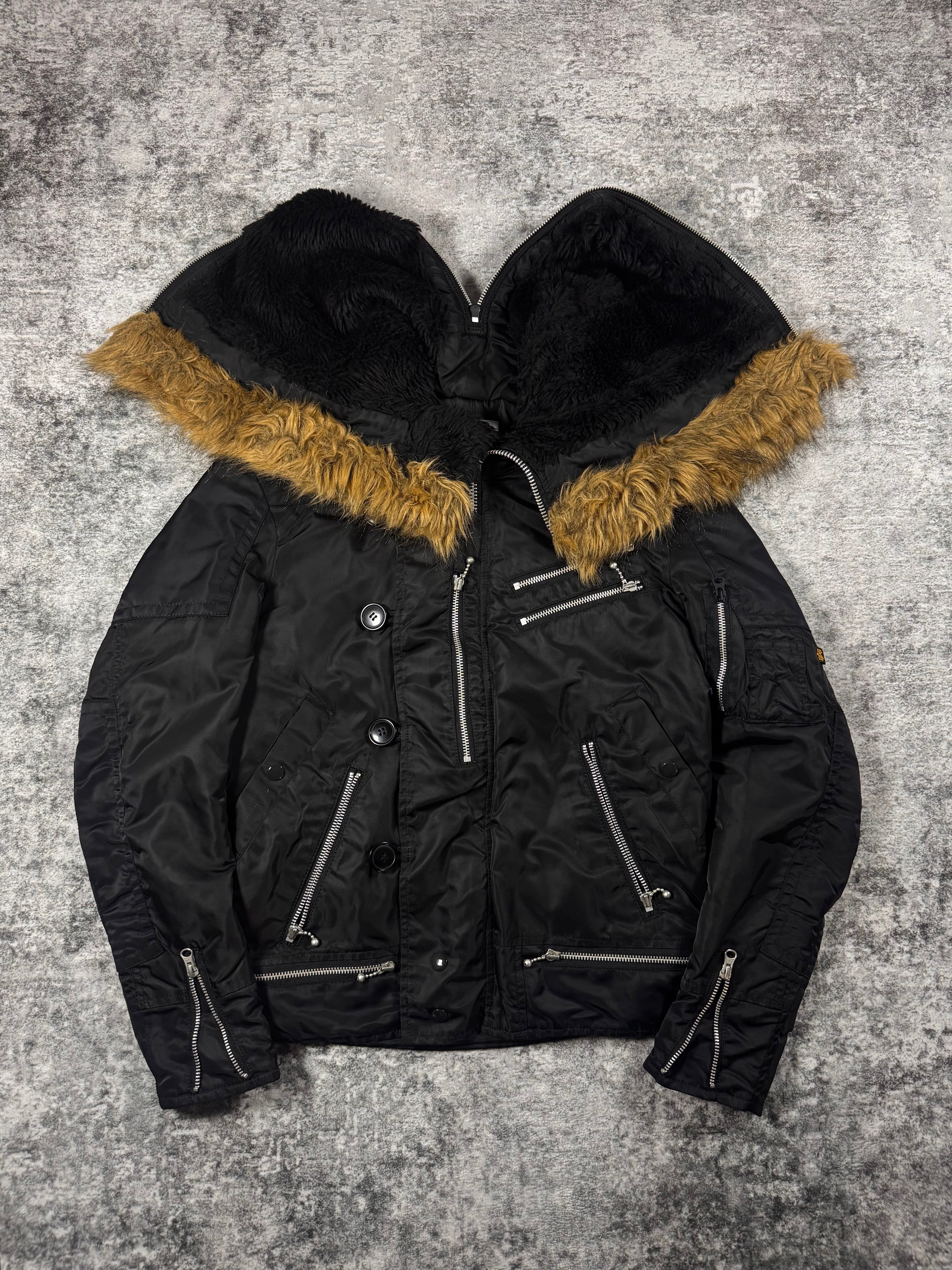 FW08 Junya Watanabe MAN x Alpha Industries Multi-Zip Nylon Flight Jacket