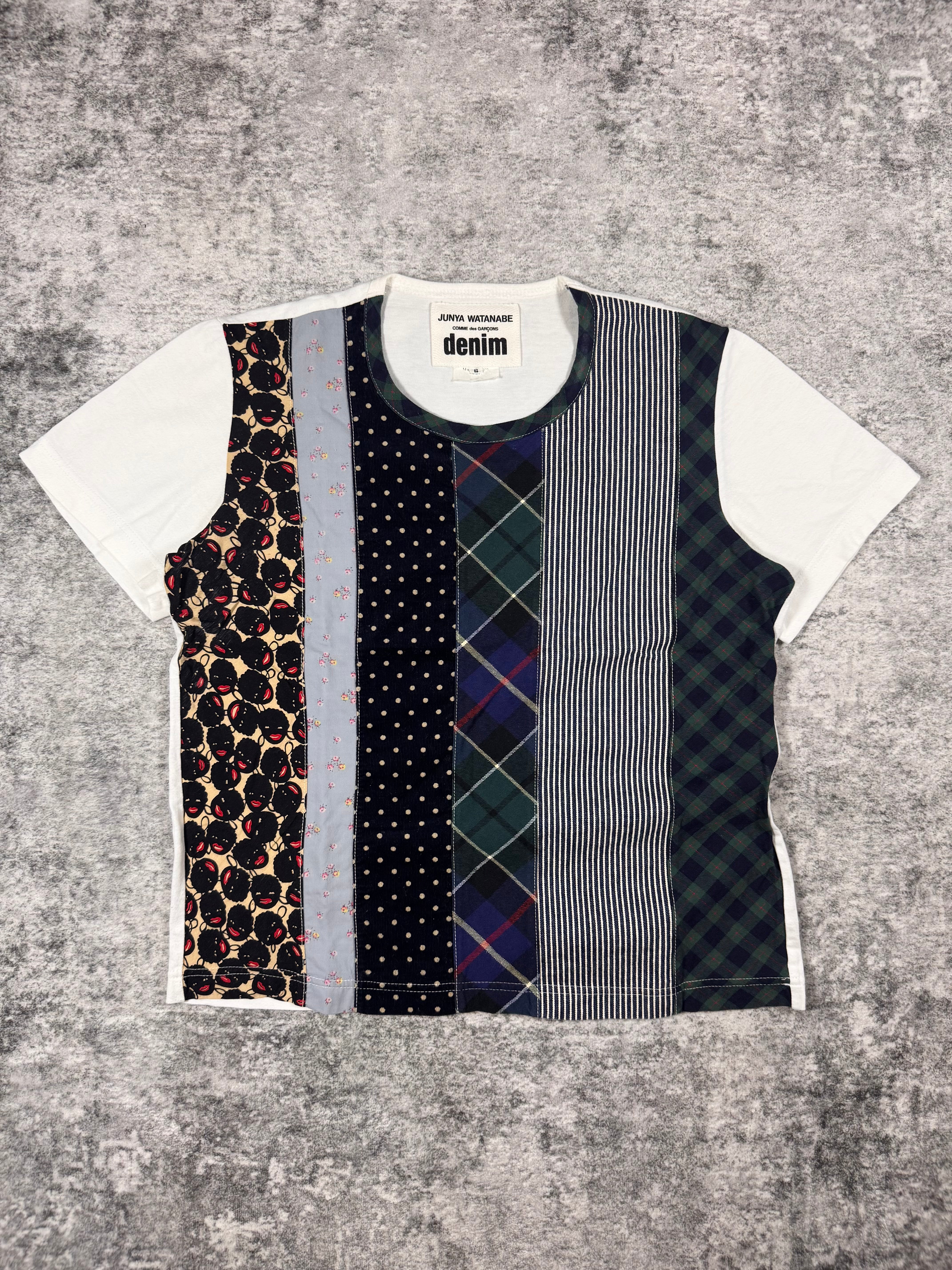 SS14 Junya Watanabe ‘Denim’ Reconstructed Patchwork T shirt