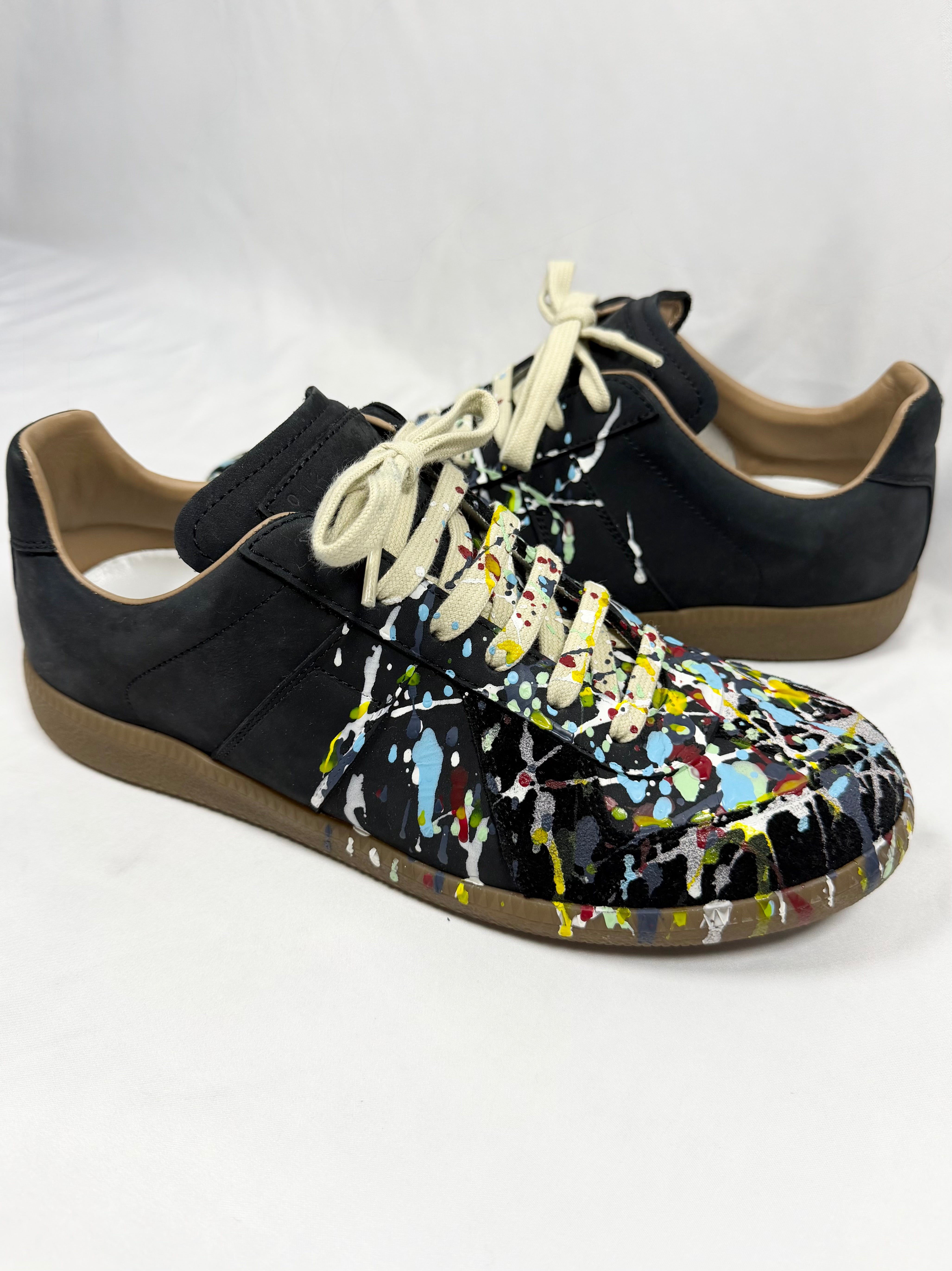 Maison Margiela Black Paint Splatter GAT Replica Low