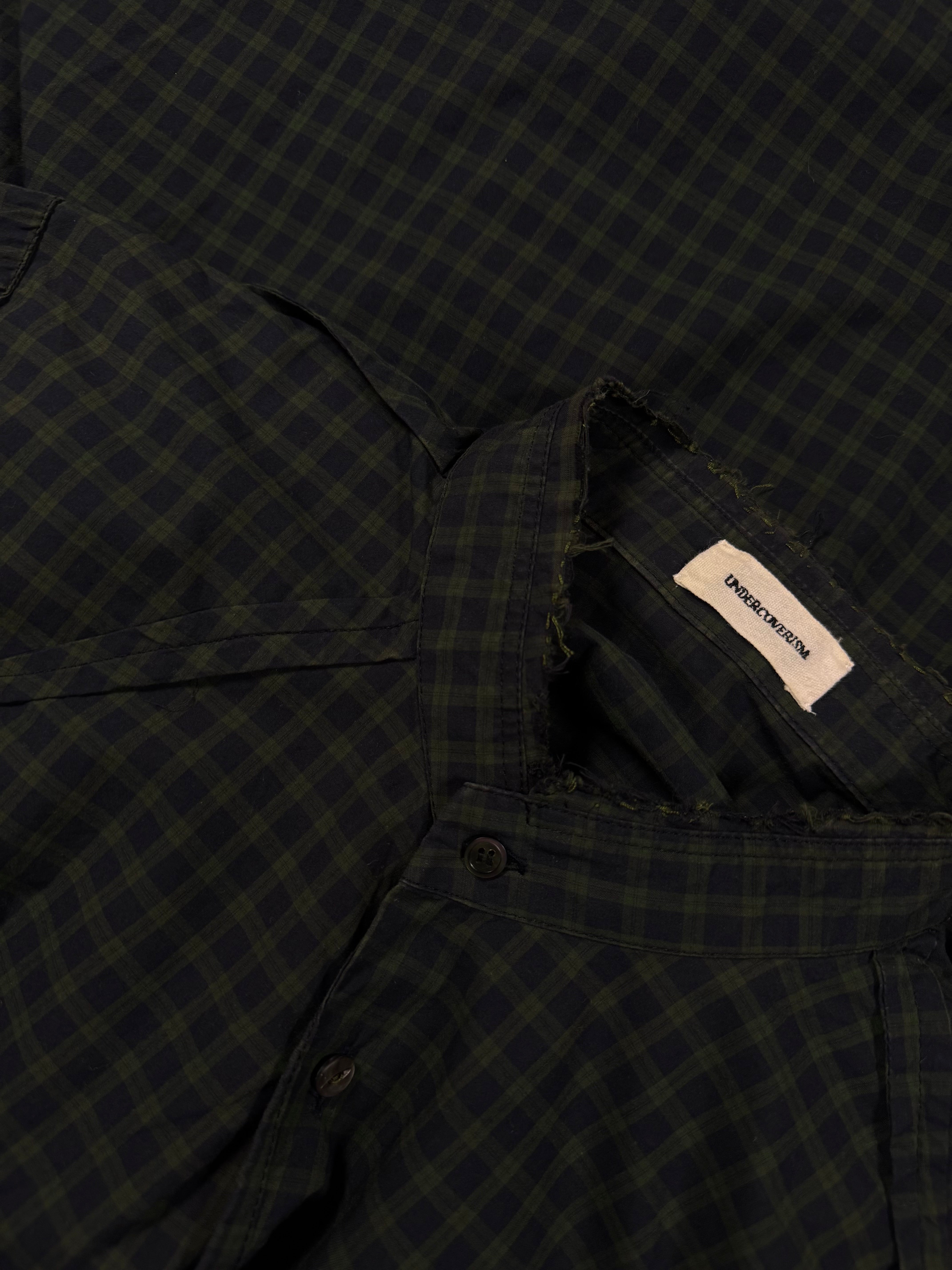 SS13 Undercover ‘Fuck You’ Embroidery Deconstructed Check Shirt