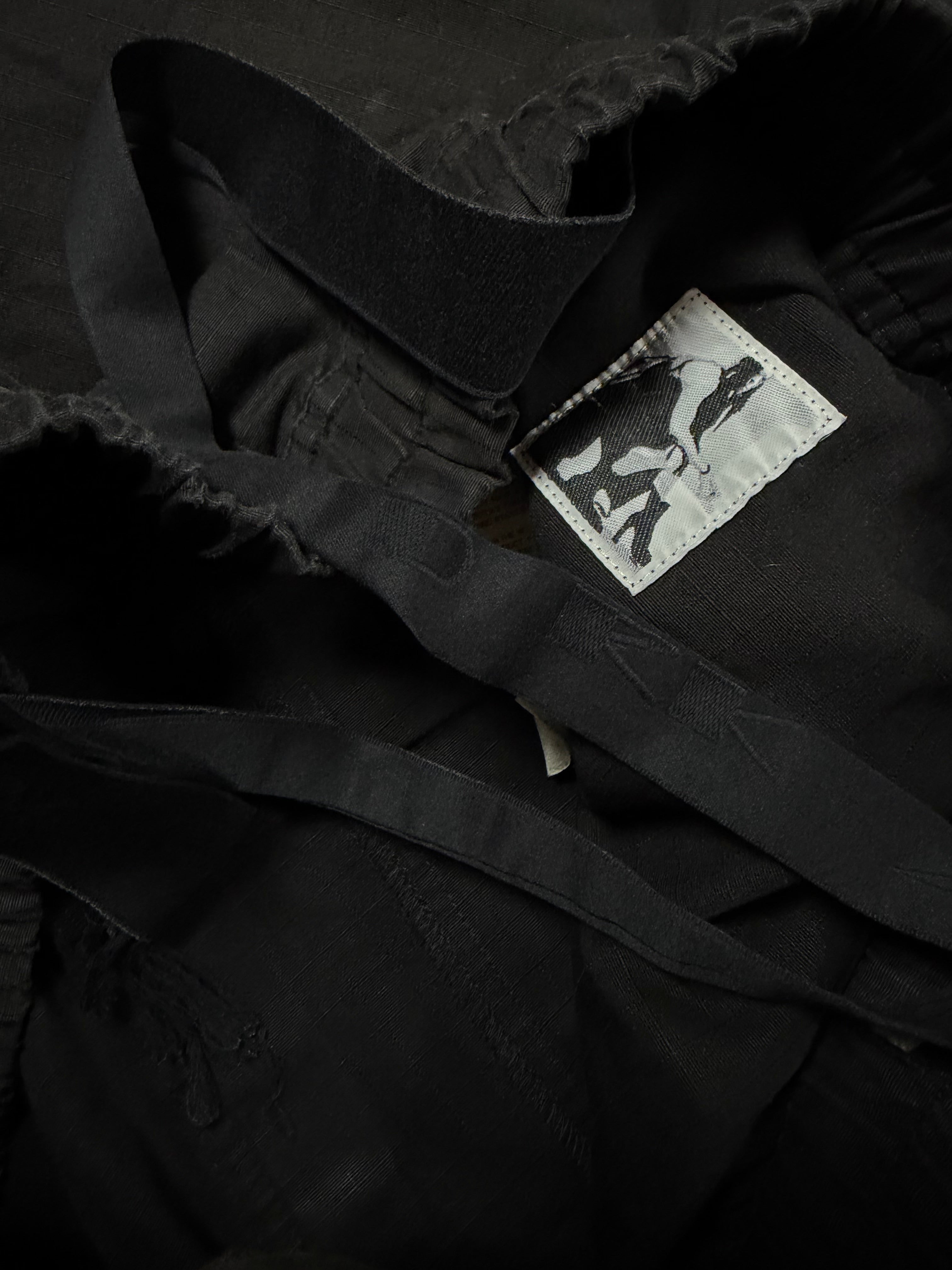 SS21 Rick Owens “Phlegethon” Ripstop Wide Creatch Cargo Pants