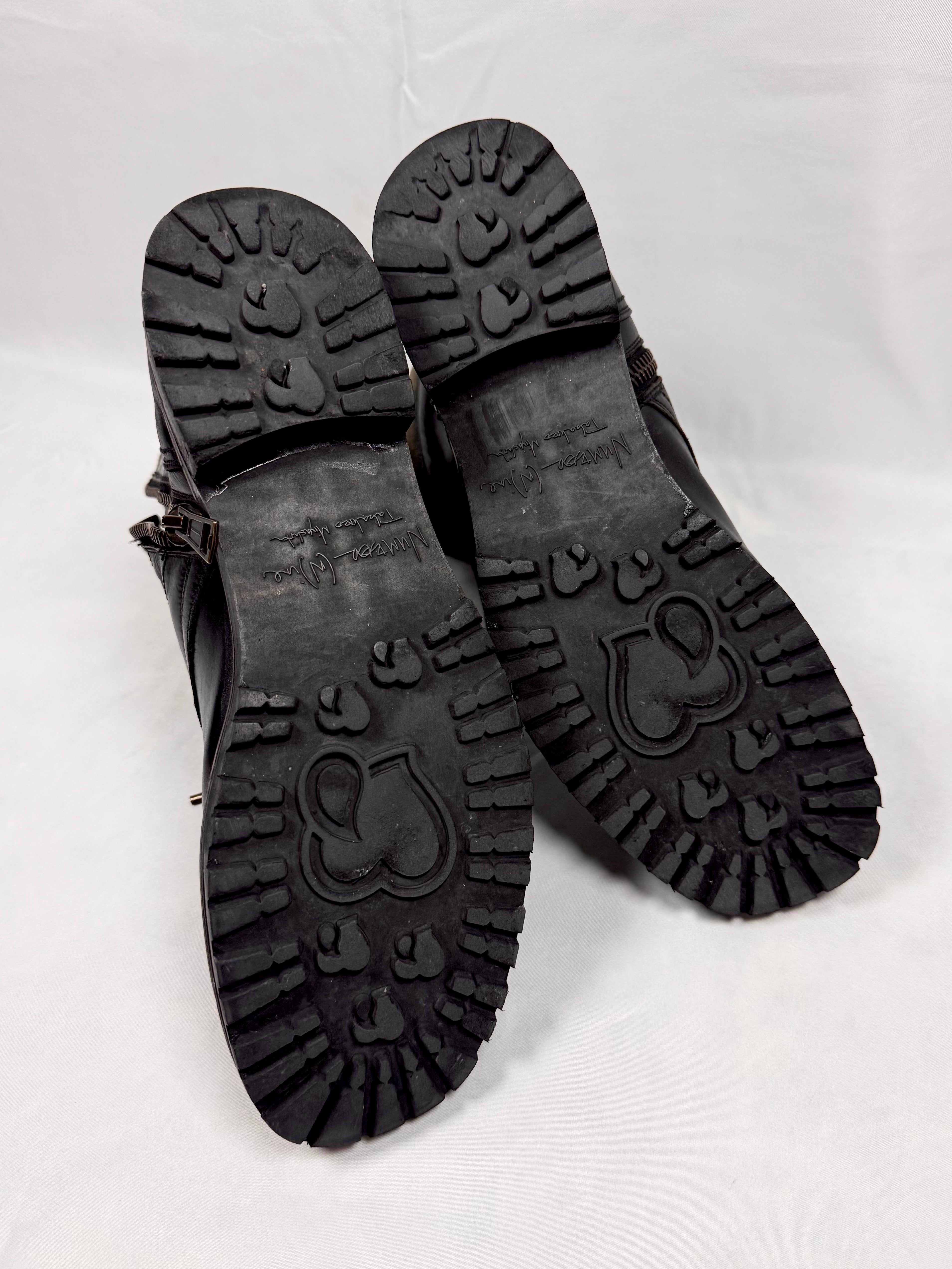 FW08 Number (N)ine “My Own Private Portland” Side-Zip Leather Military Boots