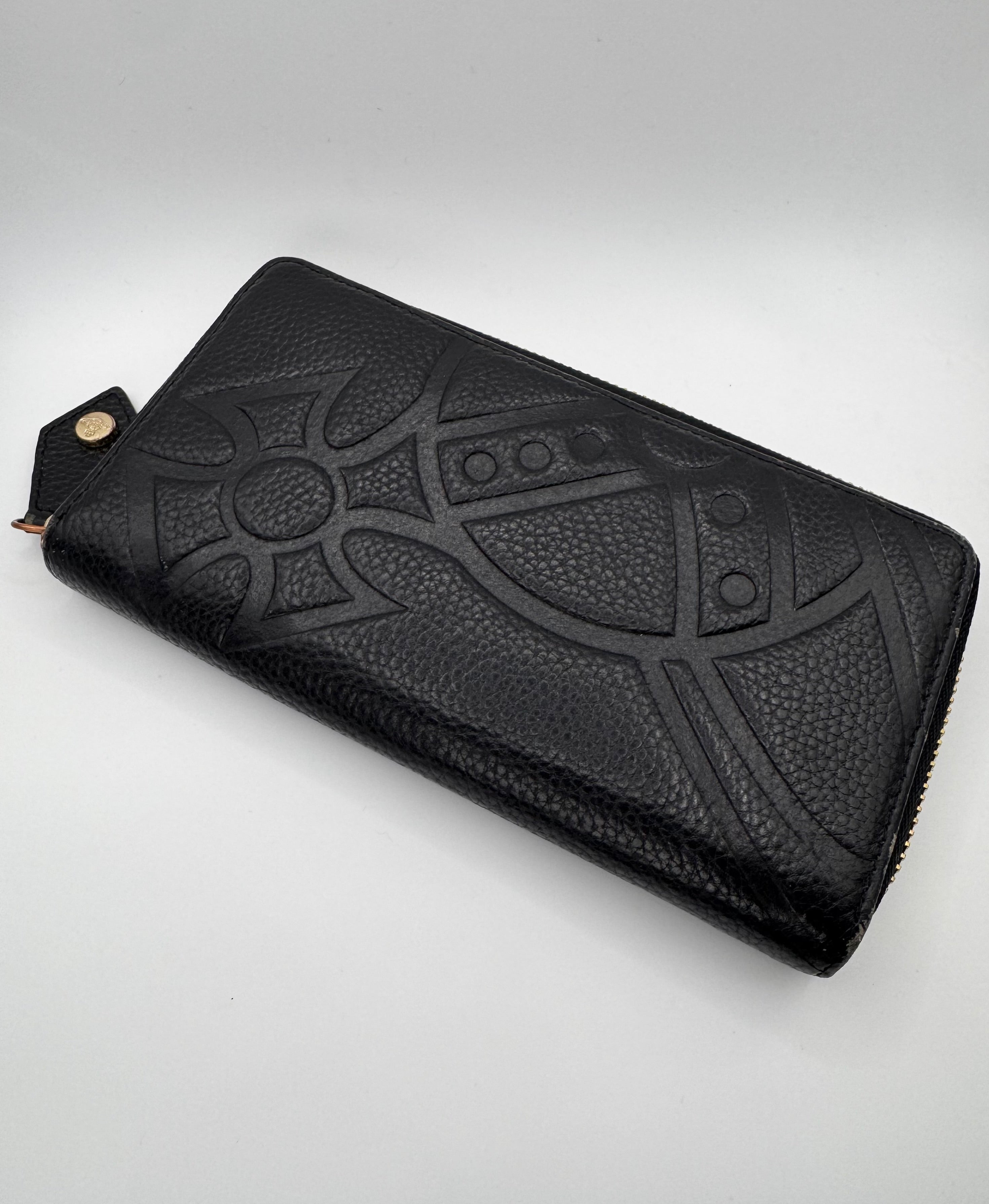 Vivienne Westwood Orb Logo Black Leather Wallet