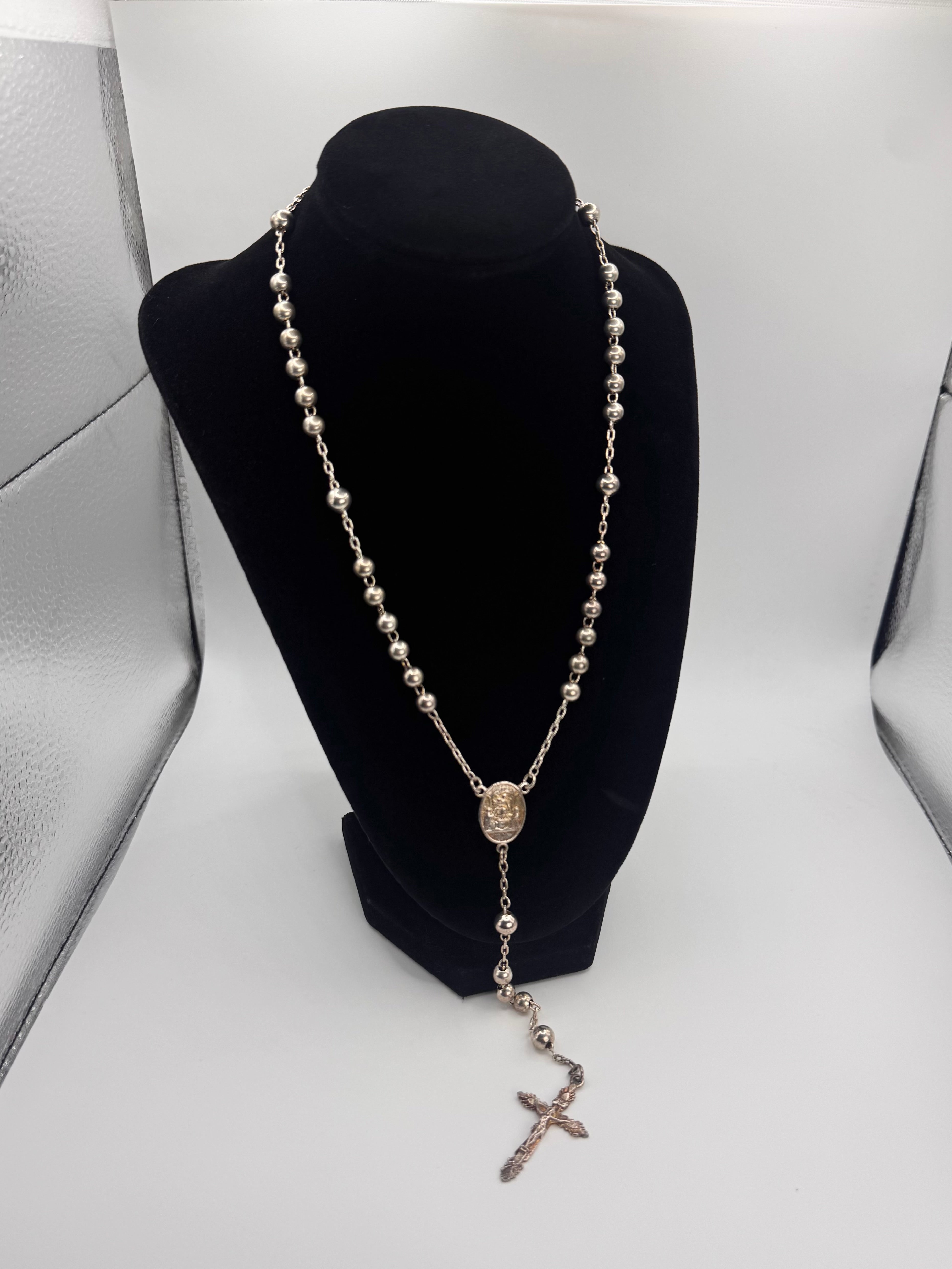 2000s Dolce & Gabbana Bronze (Aged) ‘Medallion’ Rosary Necklace