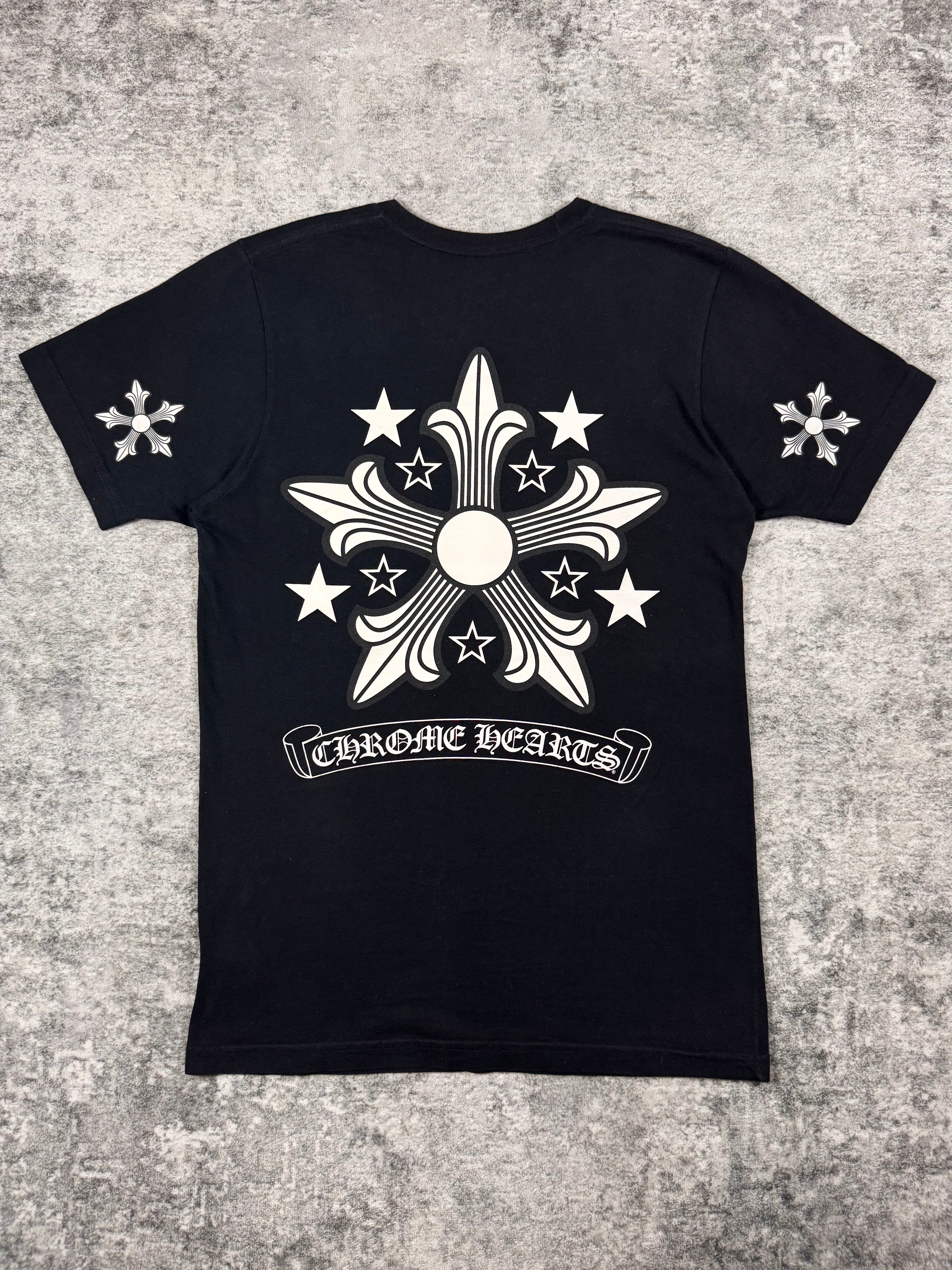 Chrome Hearts Multi-Star Cross Banner T shirt