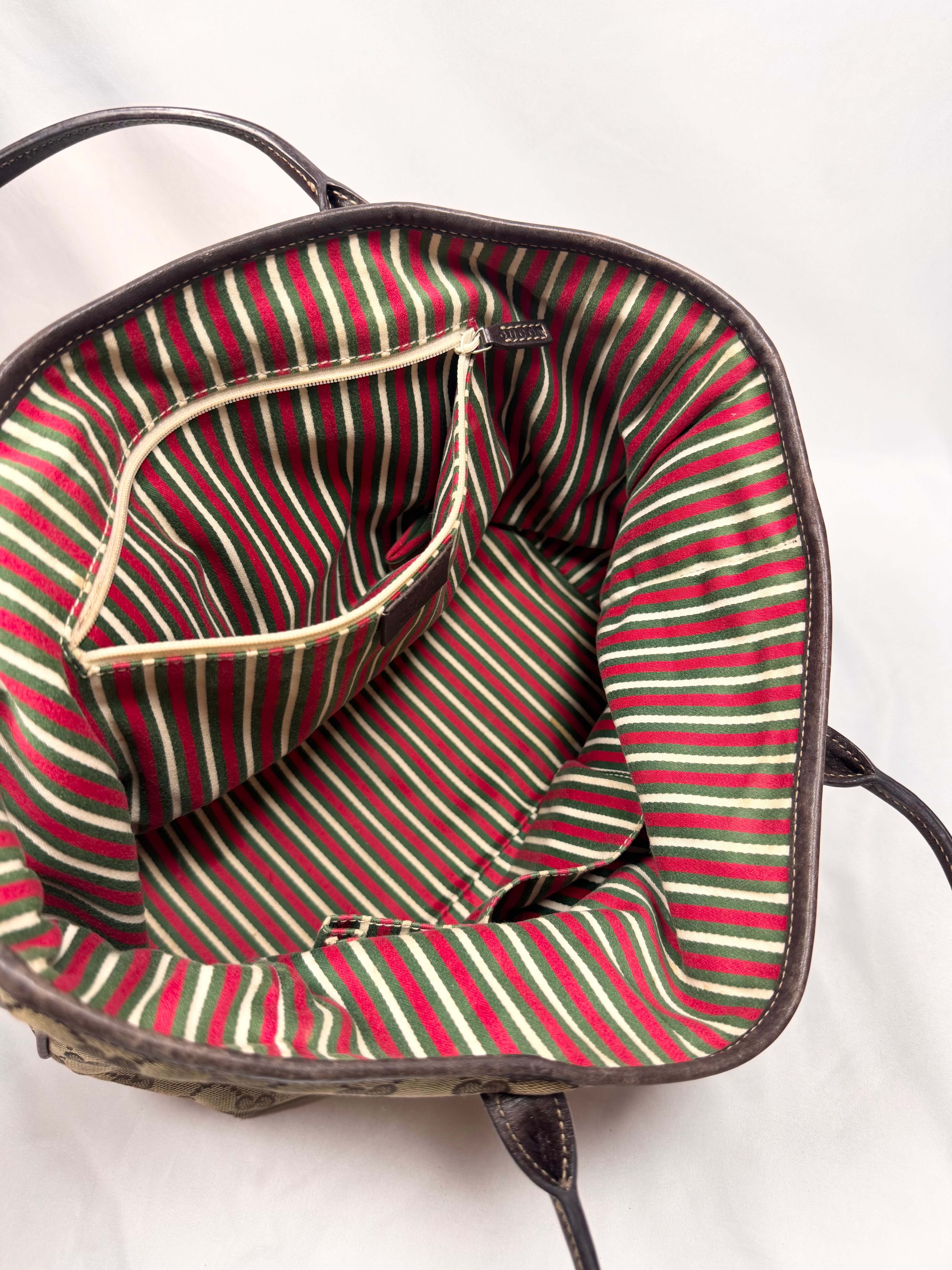 2000s Gucci ‘GG’ Monogram Abbey Canvas Handbag