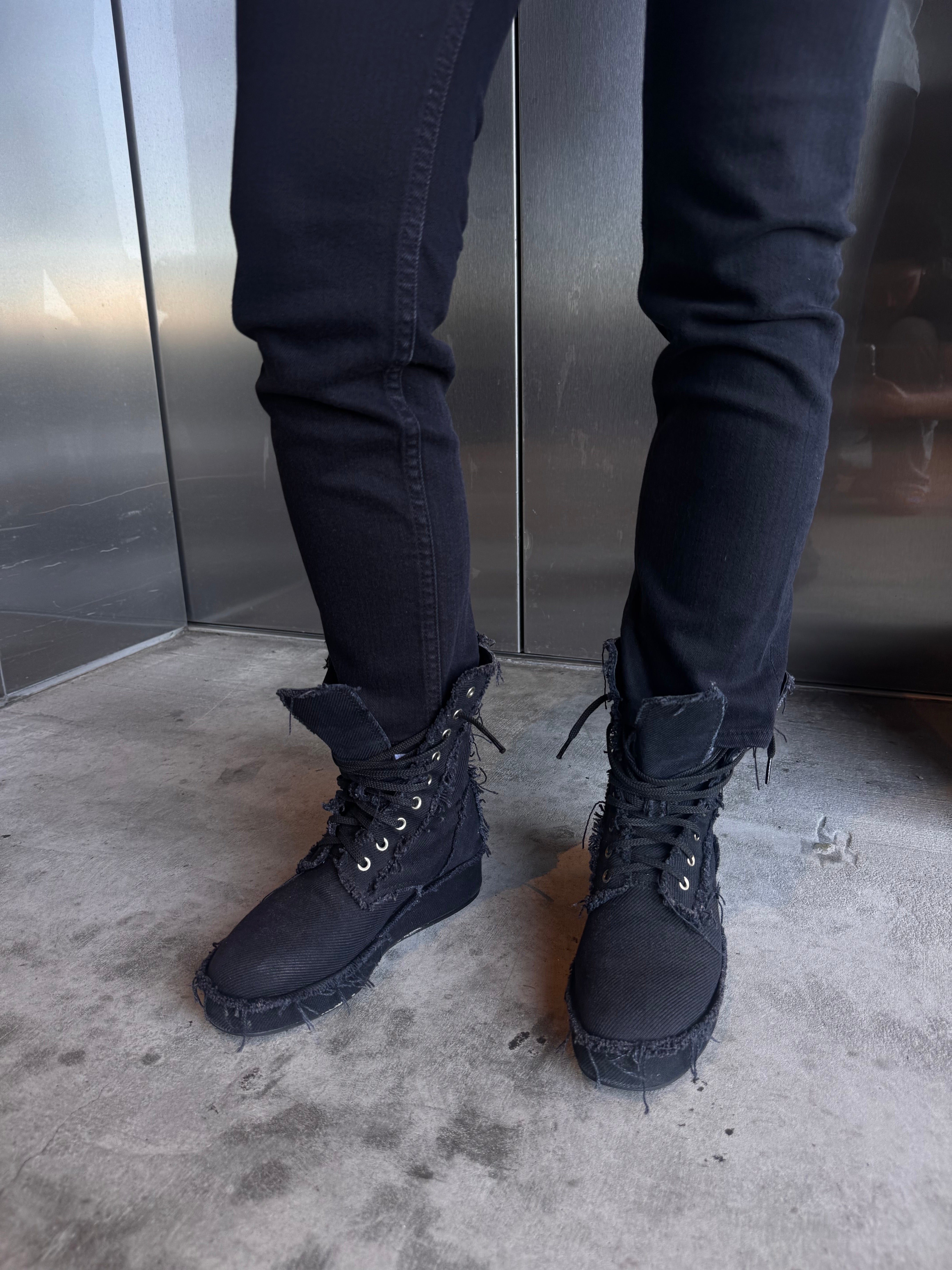 2000s Junya Watanabe Deconstructed Canvas Boots