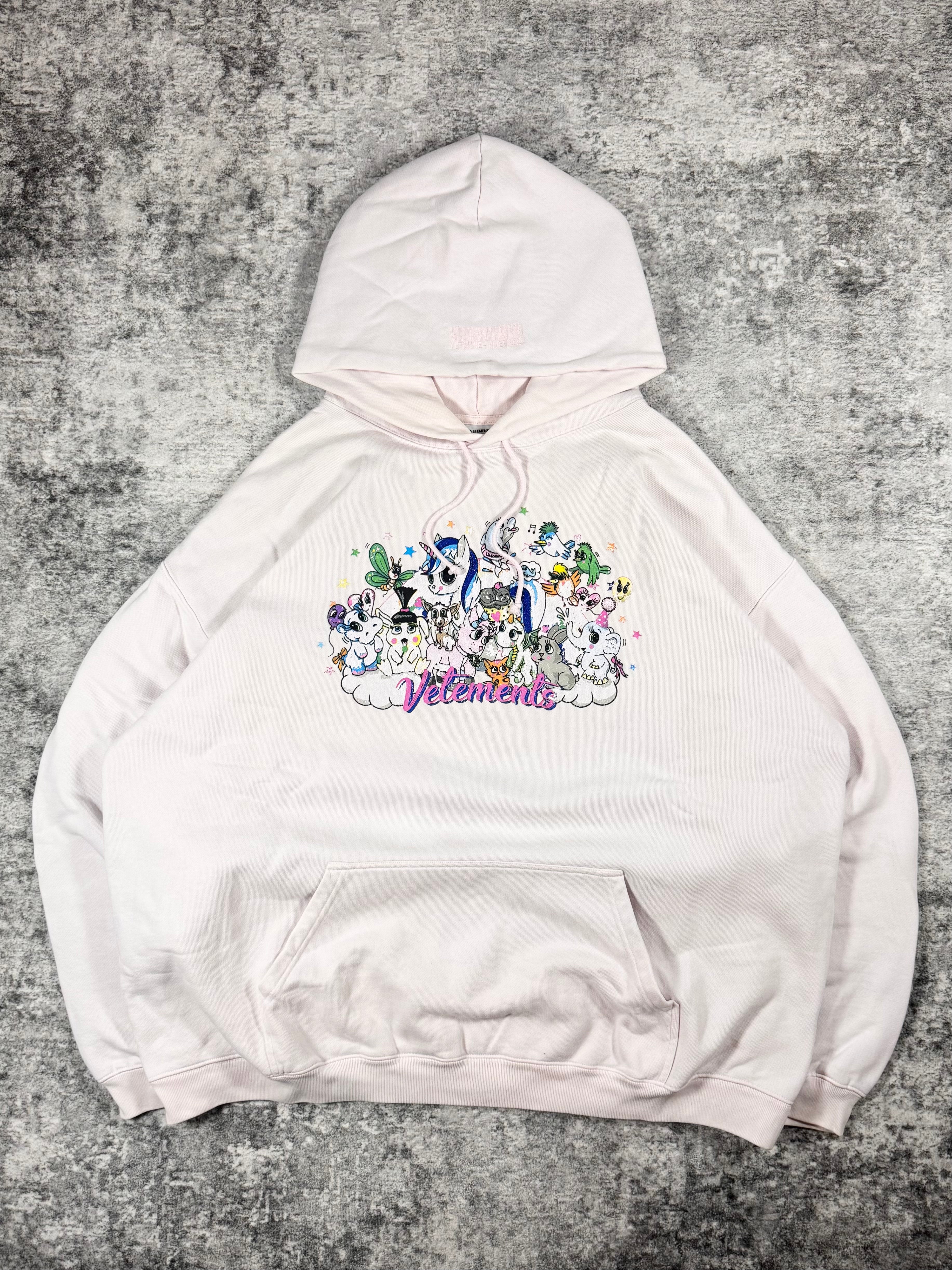 FW19 Vetements ‘My Little Pony’ Pale Pink Oversized Hoodie