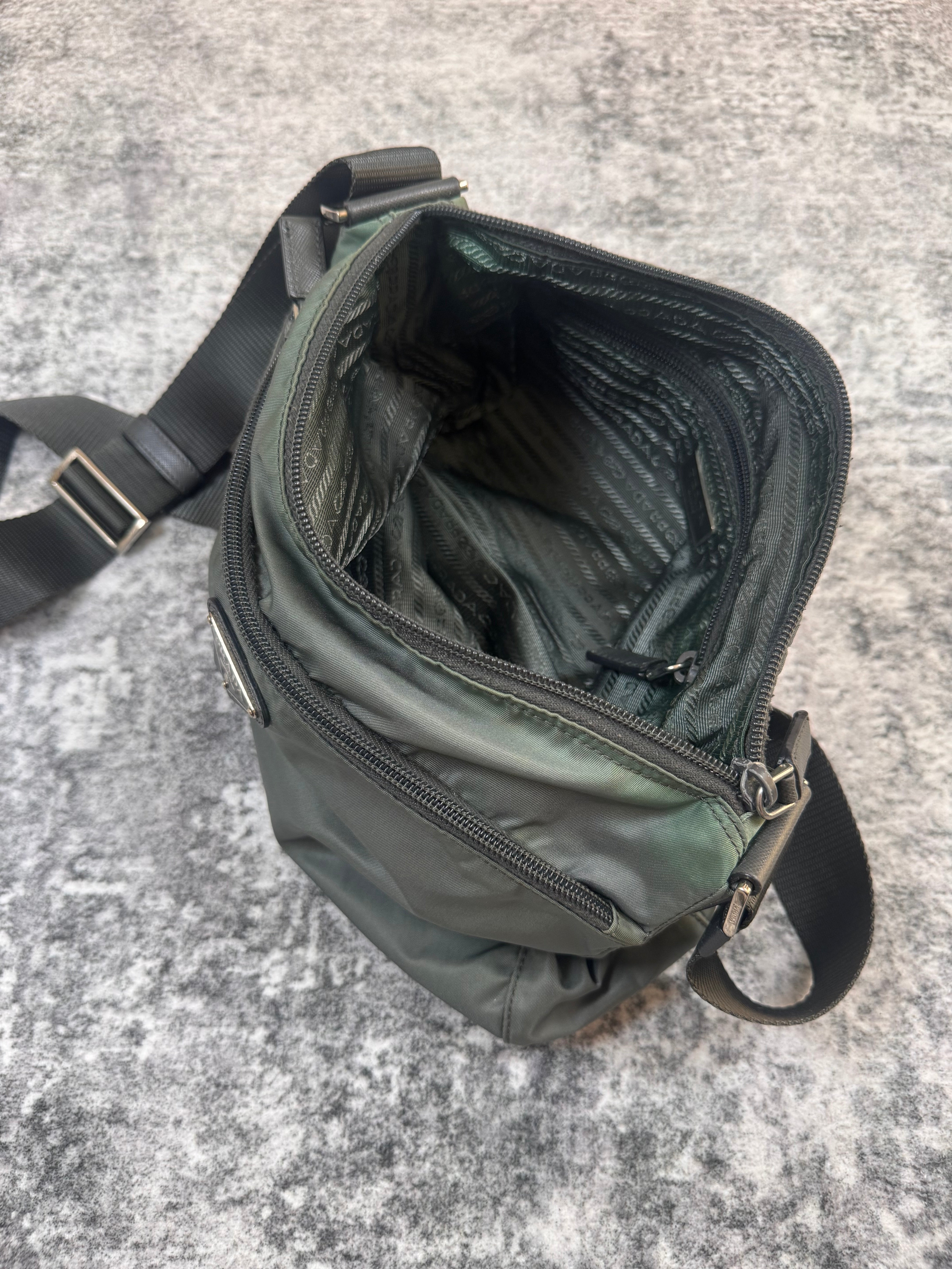 Prada Milano ‘Sage Green’ Nylon Crossbody Bag