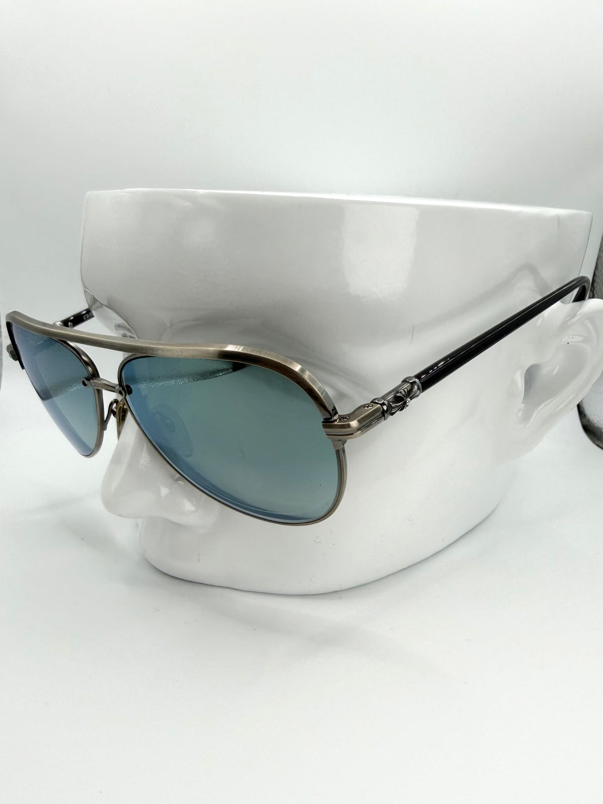 Chrome Hearts ‘Probasshole’ Cemetery Cross Metal Aviator Sunglasses