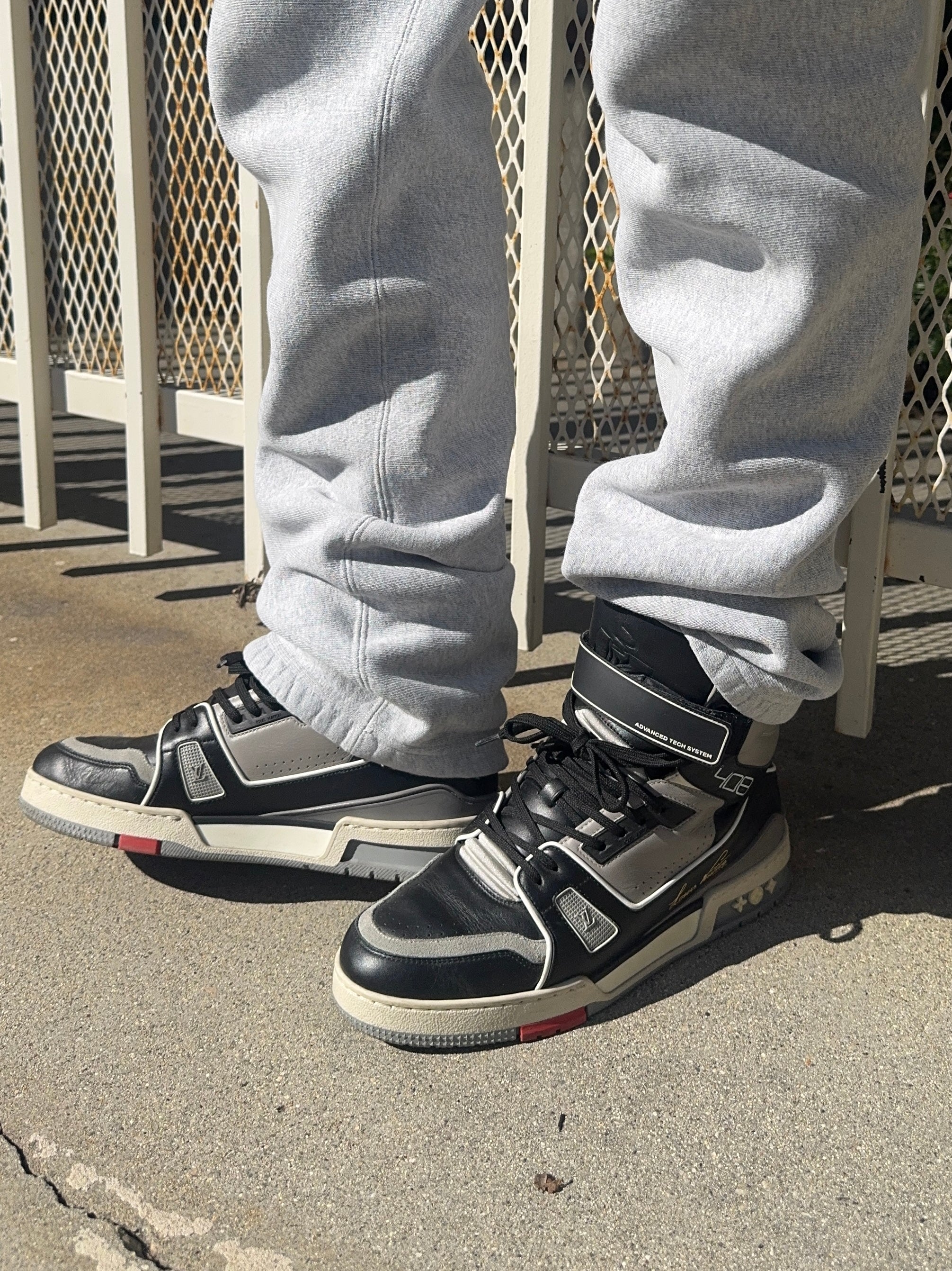 2019 Louis Vuitton Virgil Abloh LV Trainer “408” High-Top Sneaker