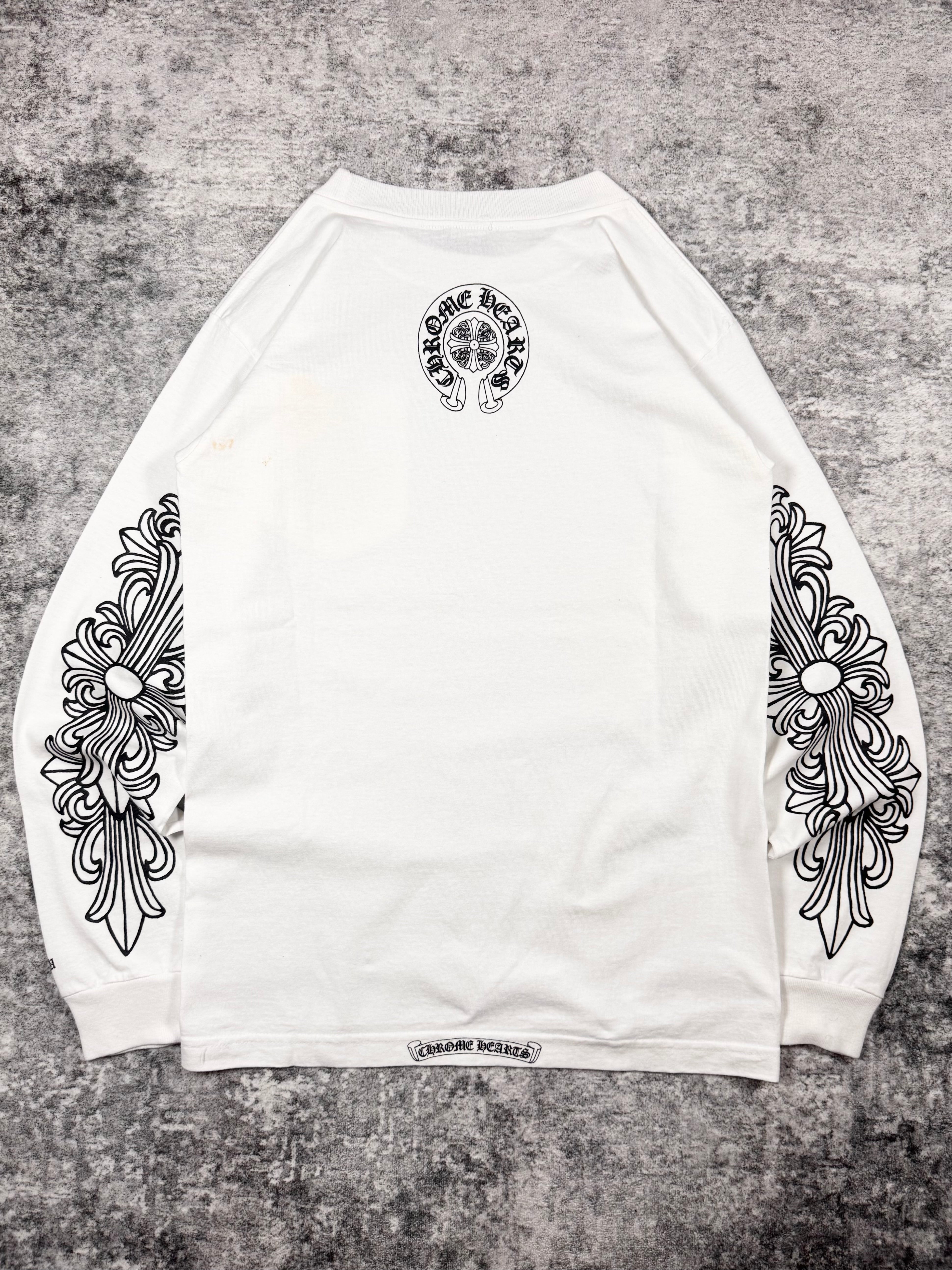 90s Chrome Hearts Vine Dagger Floral Cross Longsleeve
