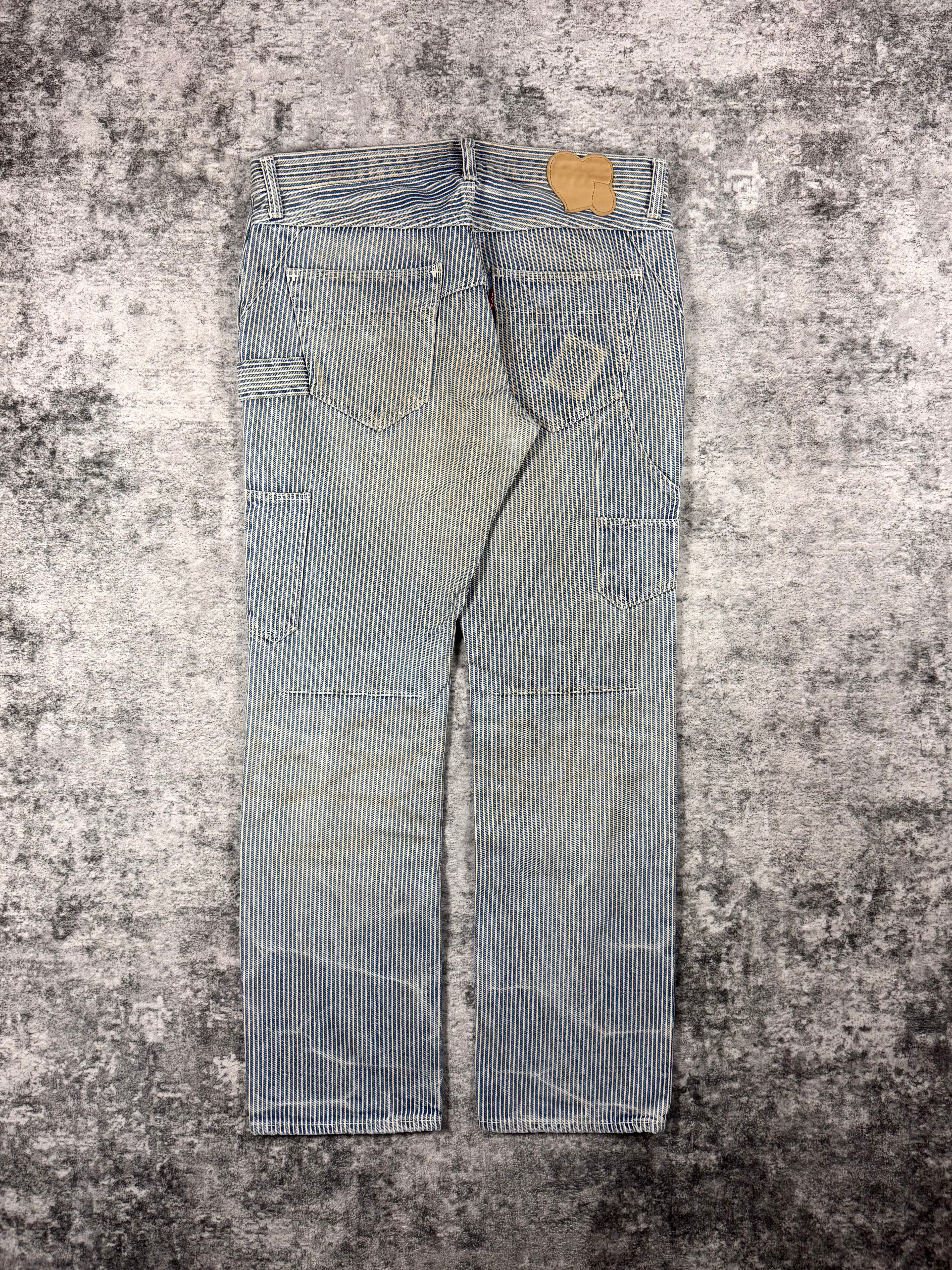 SS08 Number (N)ine “Birds” Mudwash Hickory Striped Pain Denim