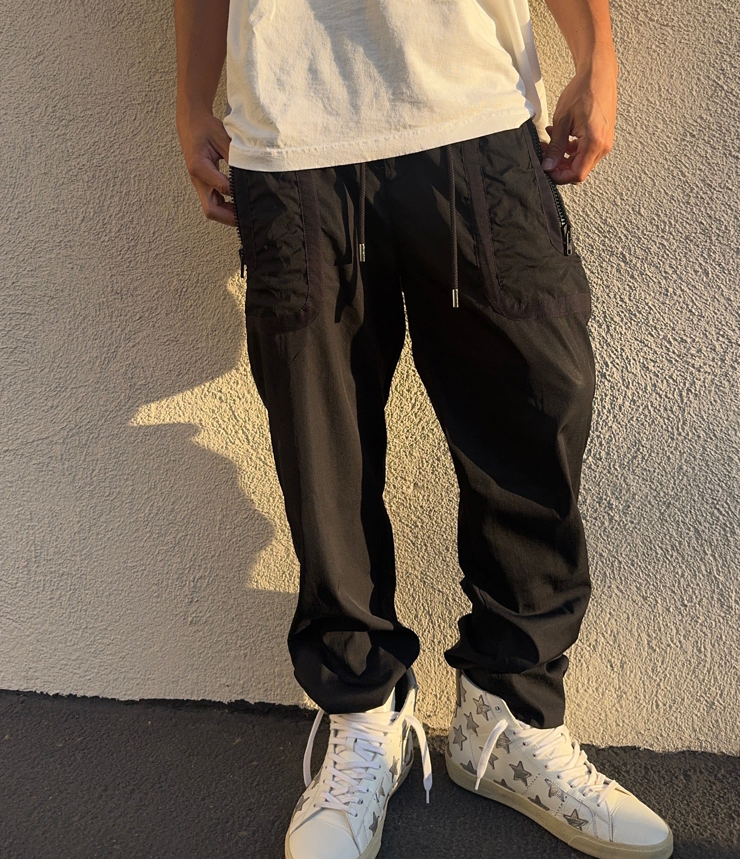 FW17 Givenchy Riccardo Tisci Black Nylon Pants