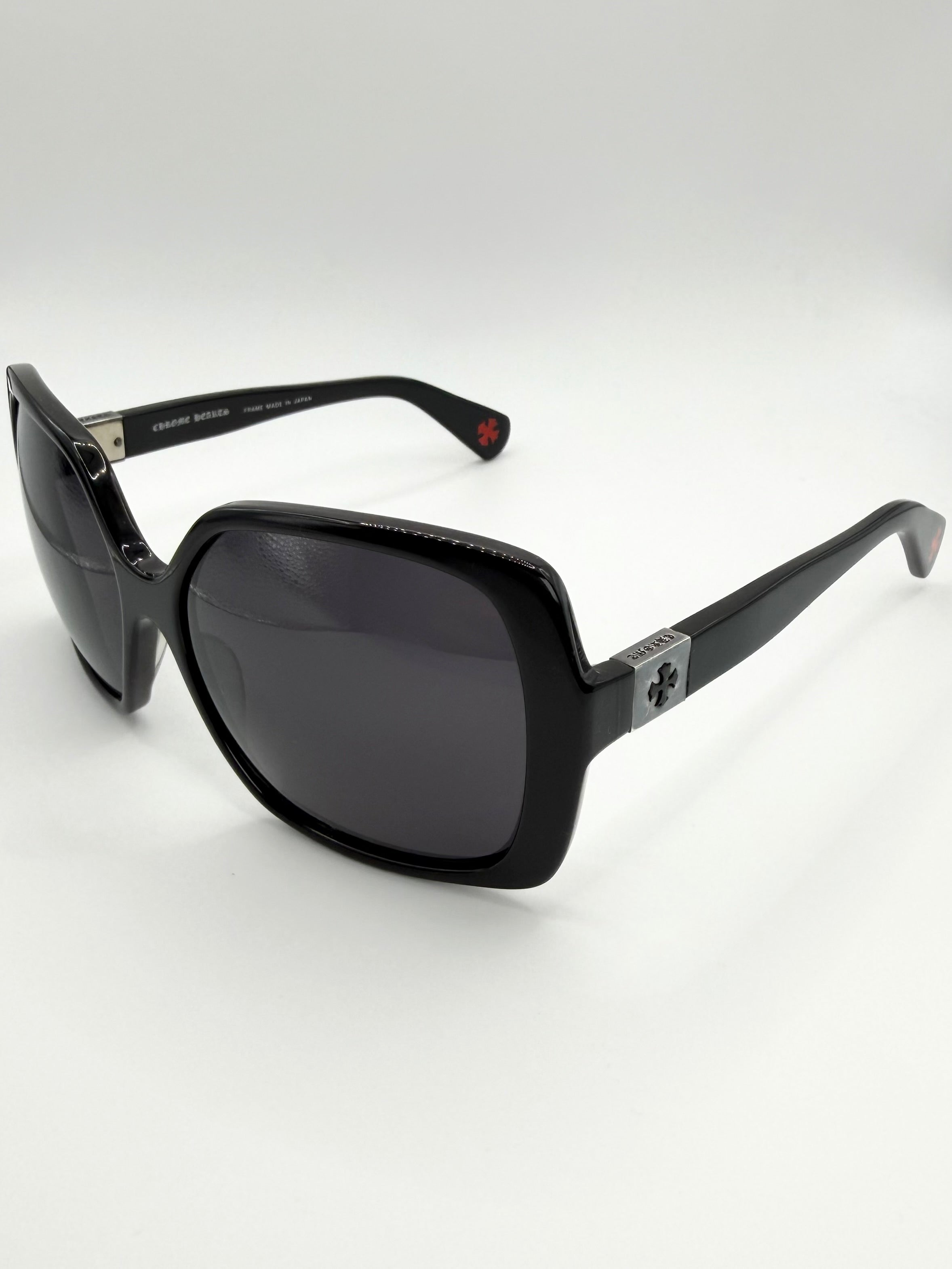 Chrome Hearts ‘Queenie’ Cross Cut-Out Oversized Shield Sunglasses