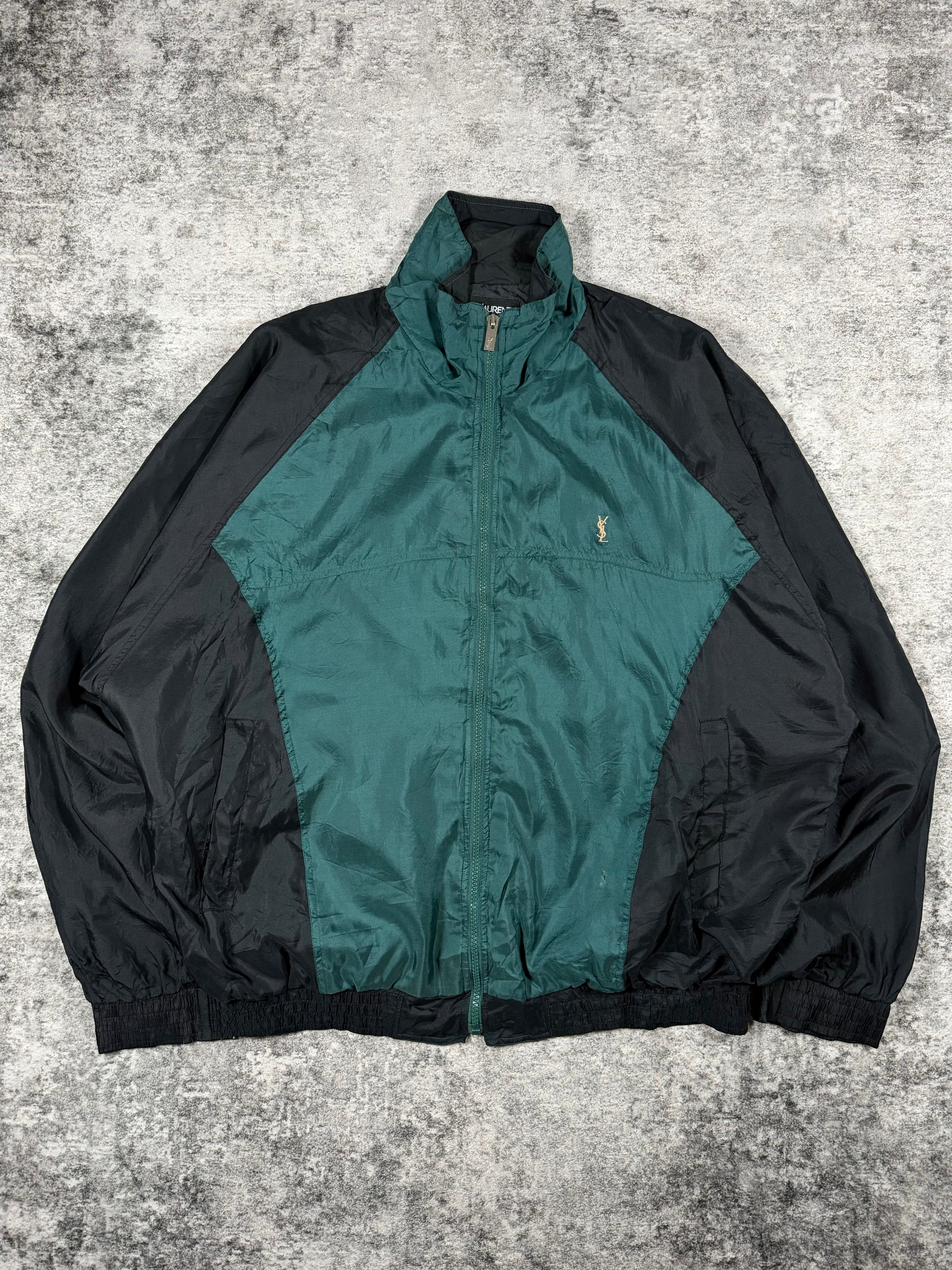 1990s Yves Saint Laurent Two-Tone ‘YSL’ Logo Nylon Jacket