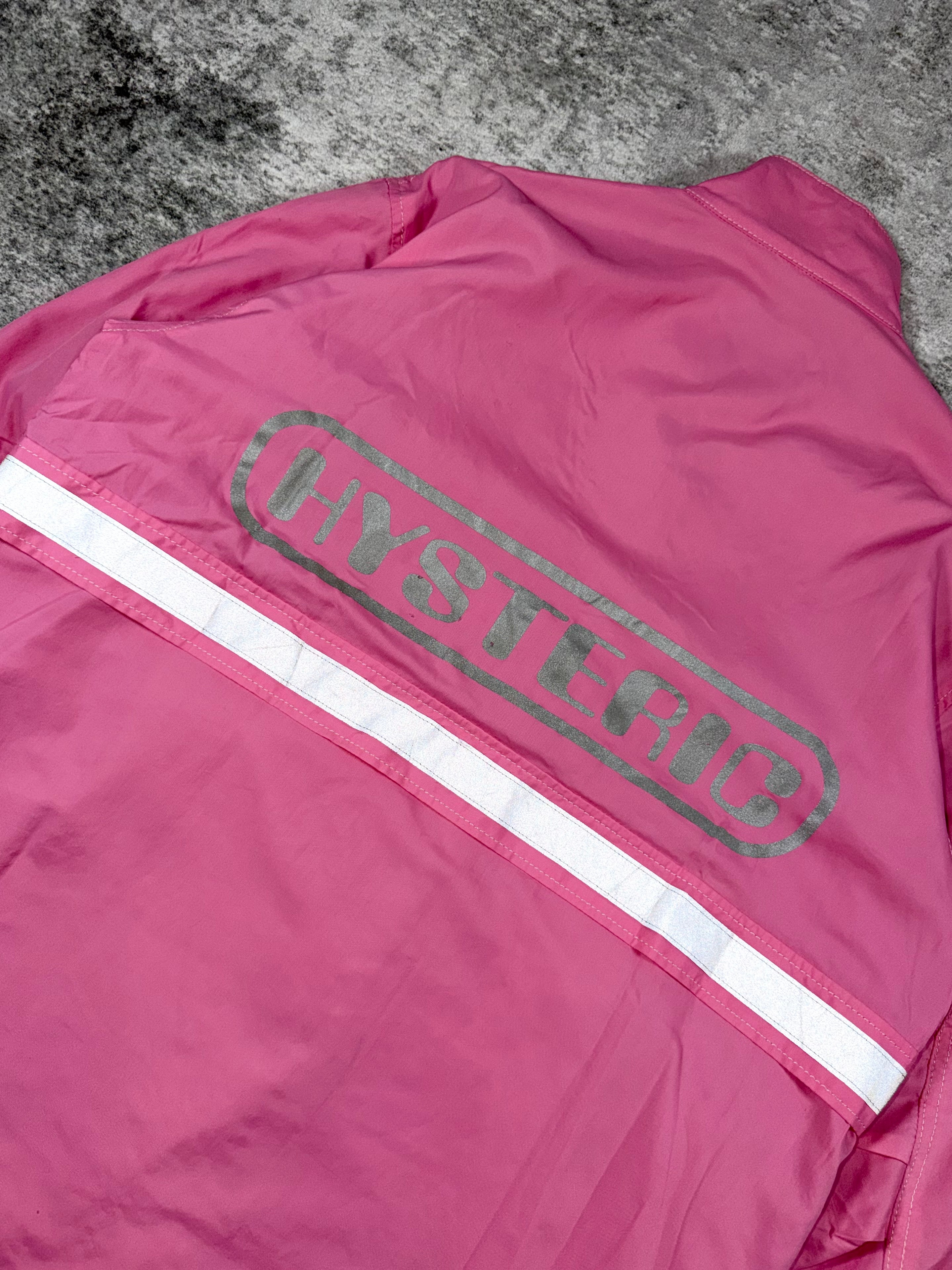 2000s Hysteric Glamour ‘Fuck It’ 3M Pink Reflective Nylon Jacket