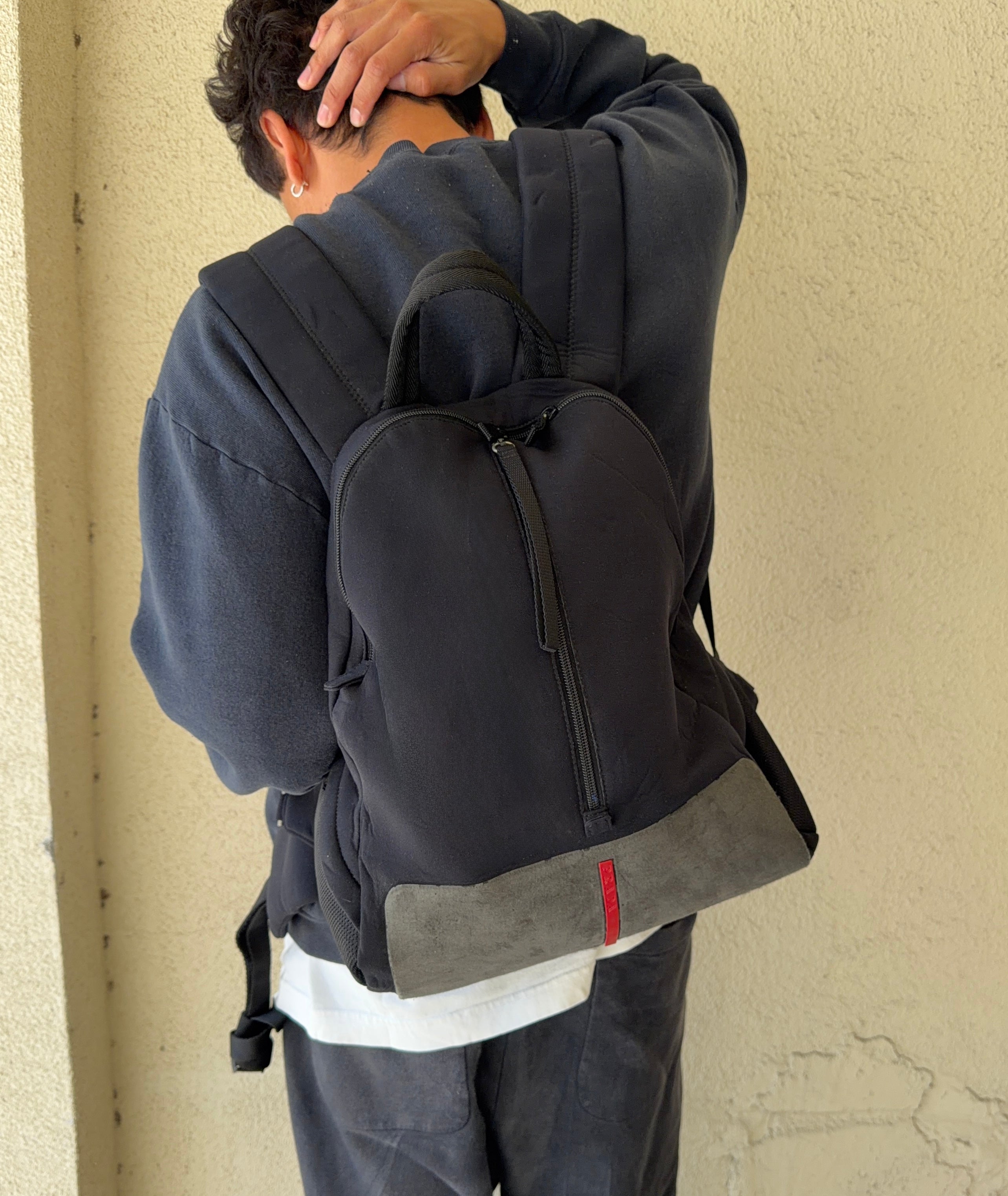 2000s Prada Linea Rossa ‘Neoprene’ Canvas Backpack
