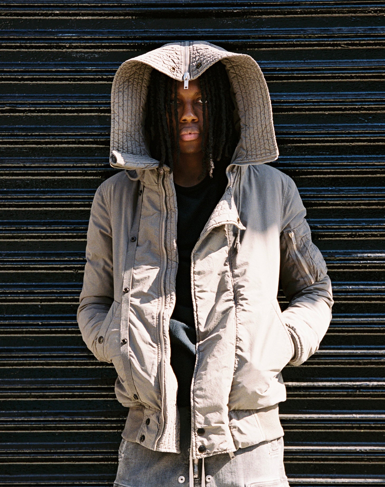 AW10 Rick Owens “Gleam” Dark Dust Exploder Bomber Jacket