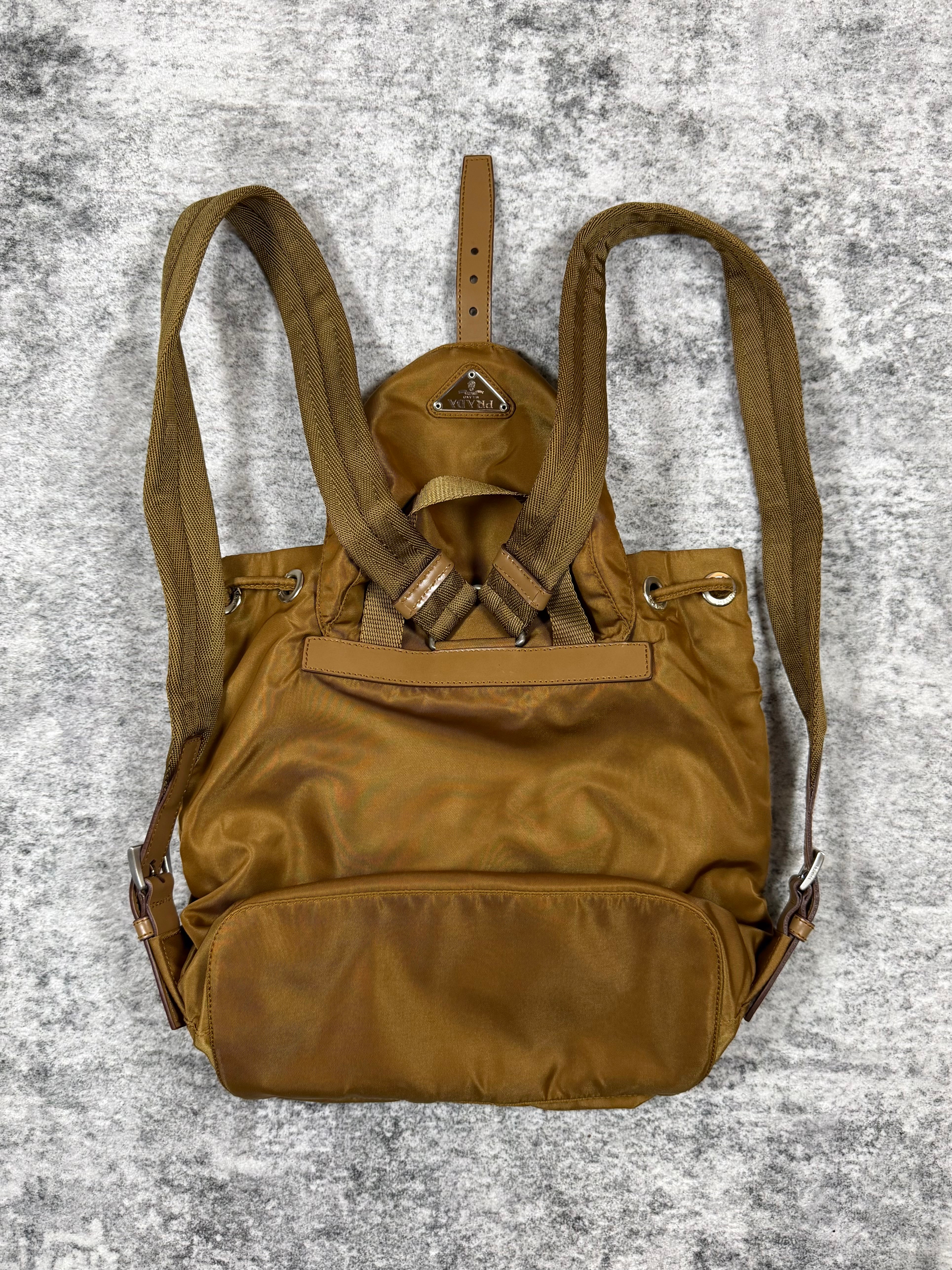 2000s Prada Milano ‘Tabacco’ Tessuto Nylon Backpack