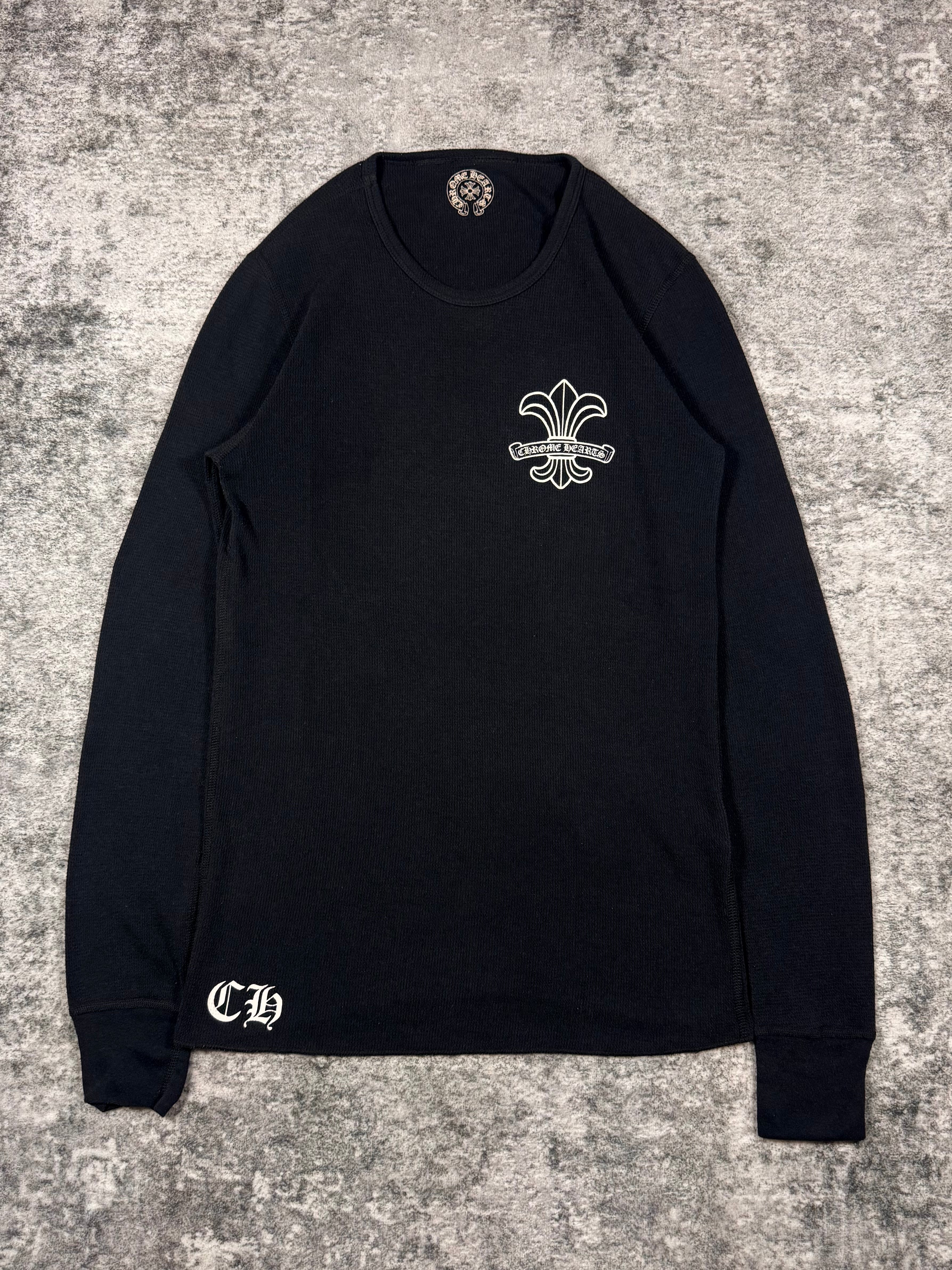 2010s Chrome Hearts ‘Fleur-de-Lis’ Black Thermal Longsleeve