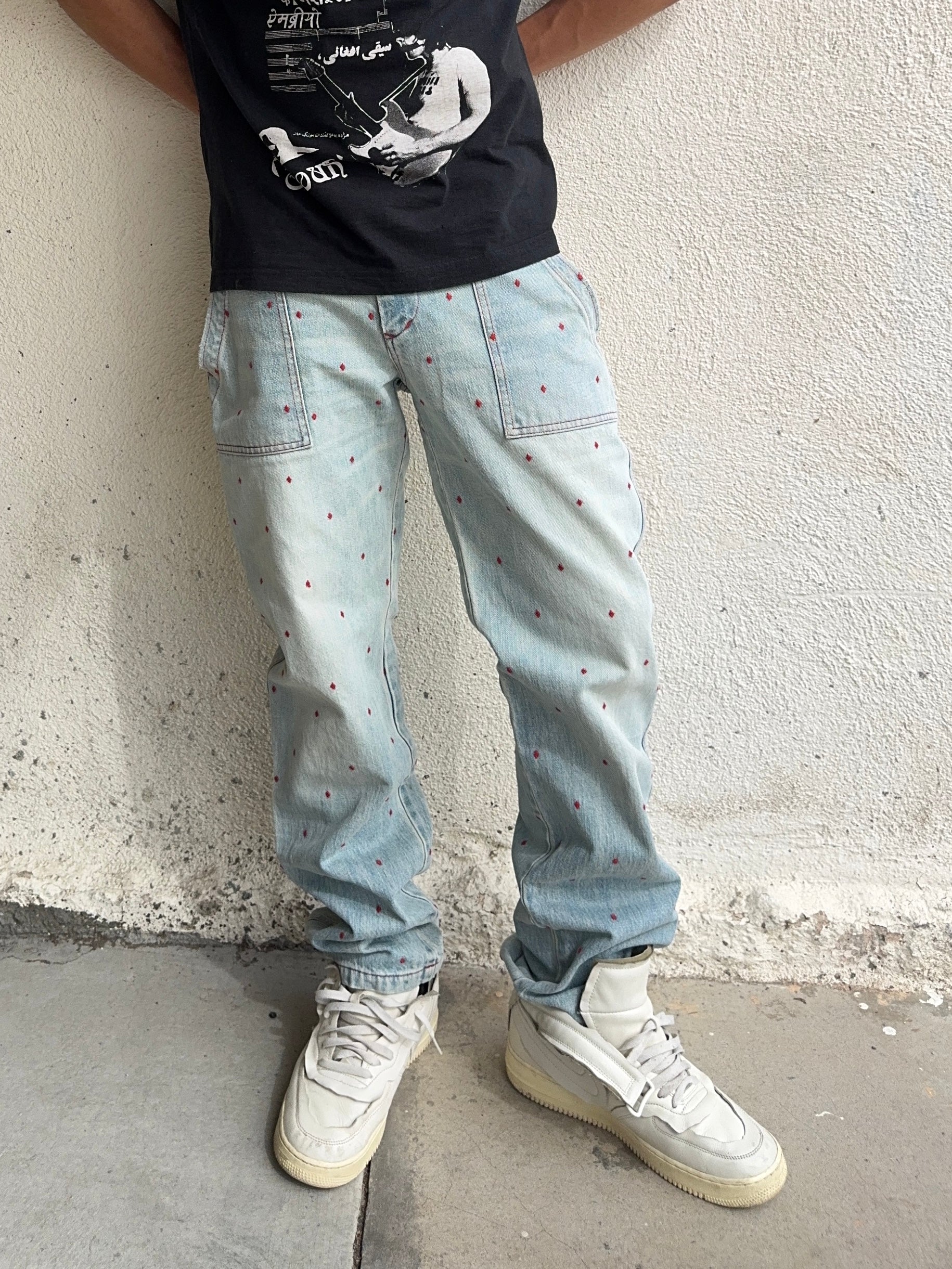 SS02 Undercover “Illusion Of Haze” Diamond Embroidery Denim