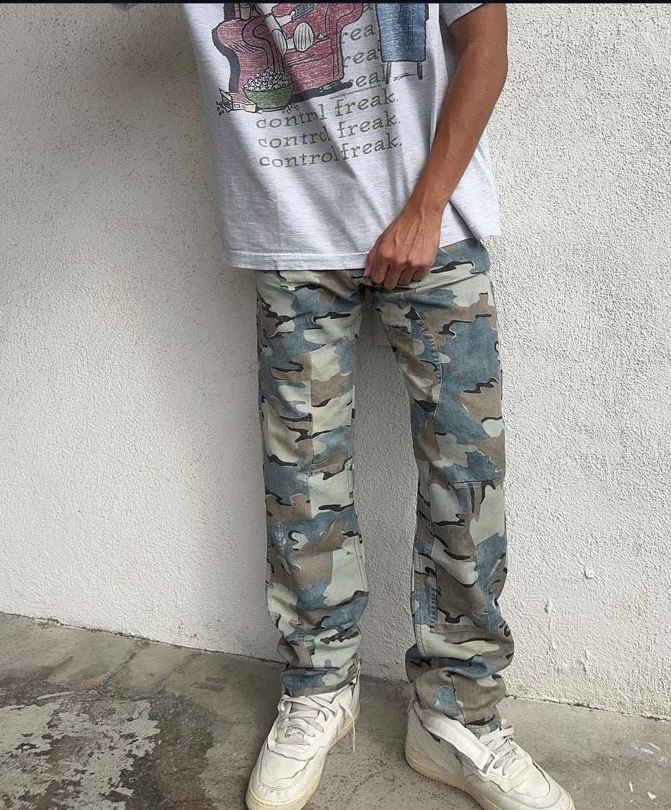 SS17 Dries Van Noten Runway Trompe L’oeil Camo Denim