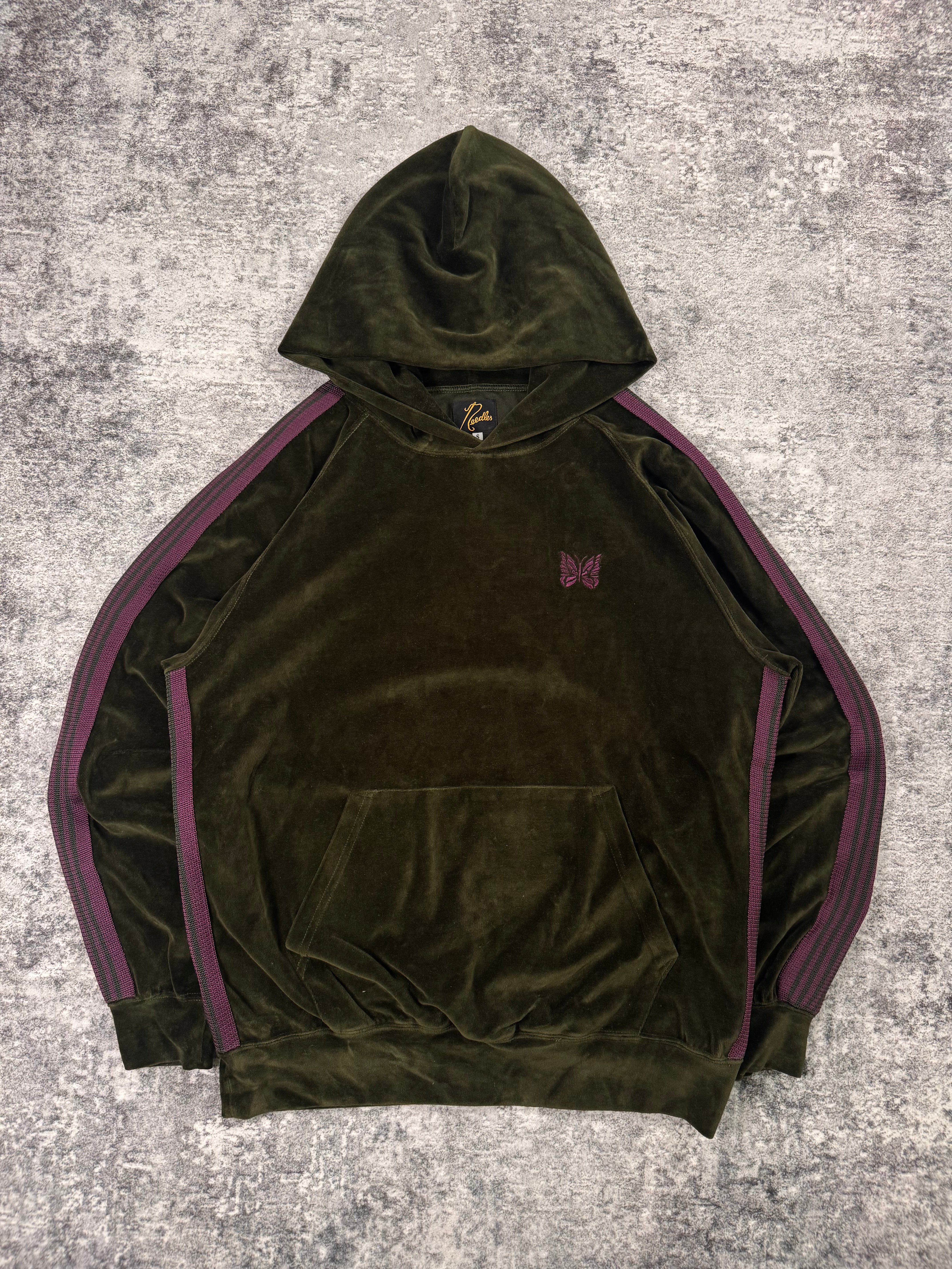 Needles Green/Purple Velour Track Hoodie