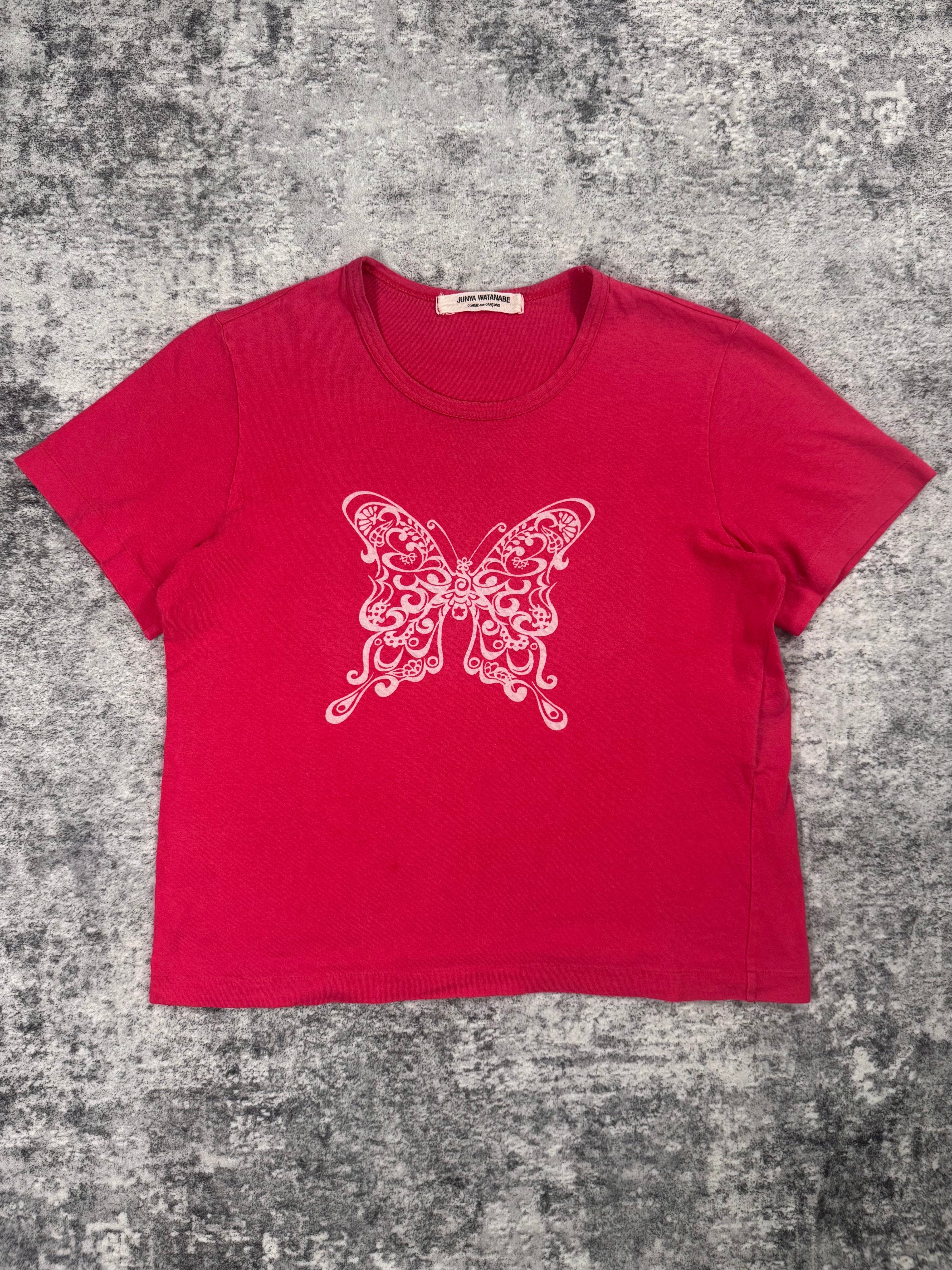 SS01 Junya Watanabe Pink Butterfly T shirt