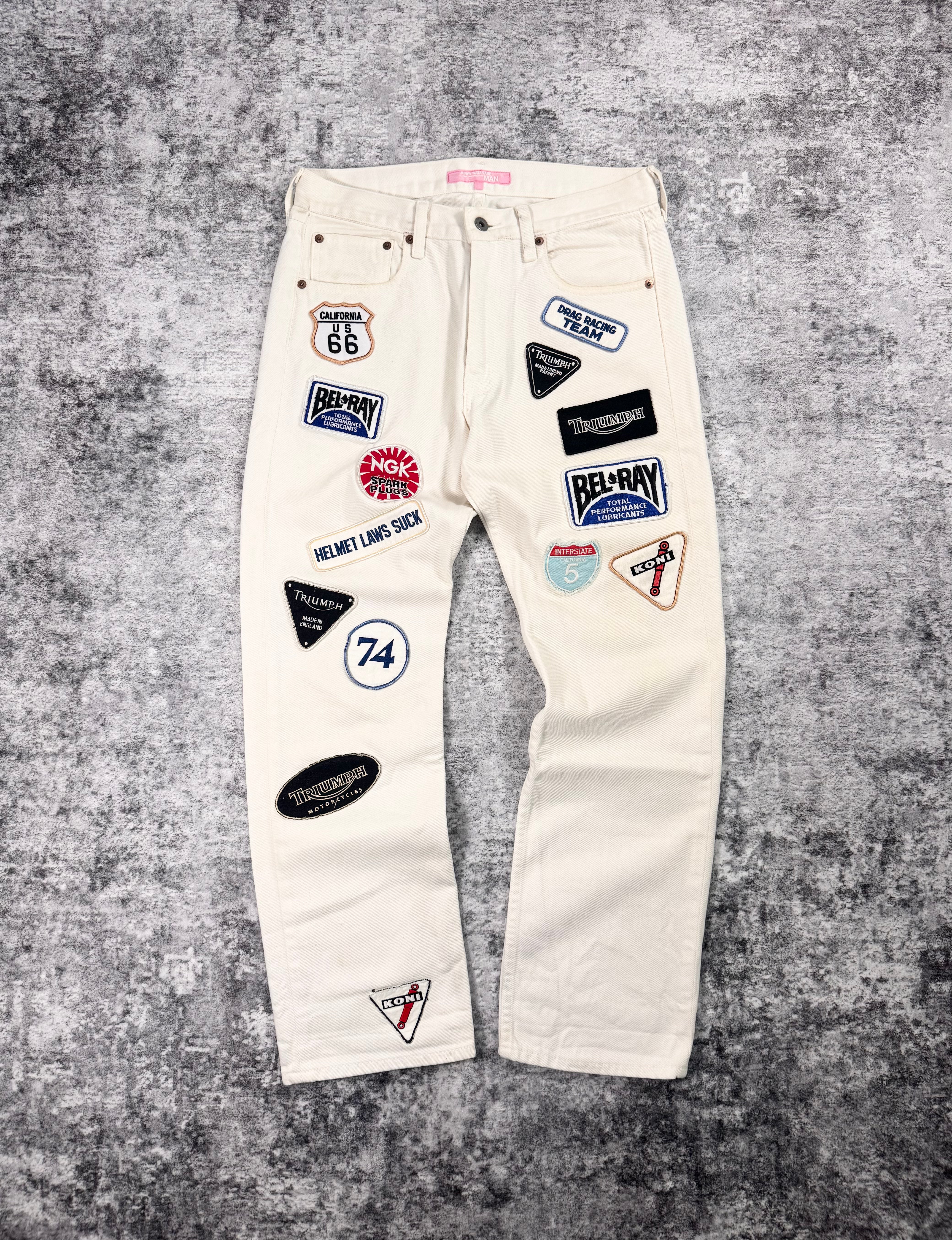 Junya Watanabe 02’ ‘Triumph’ Motorsport Patchwork Denim