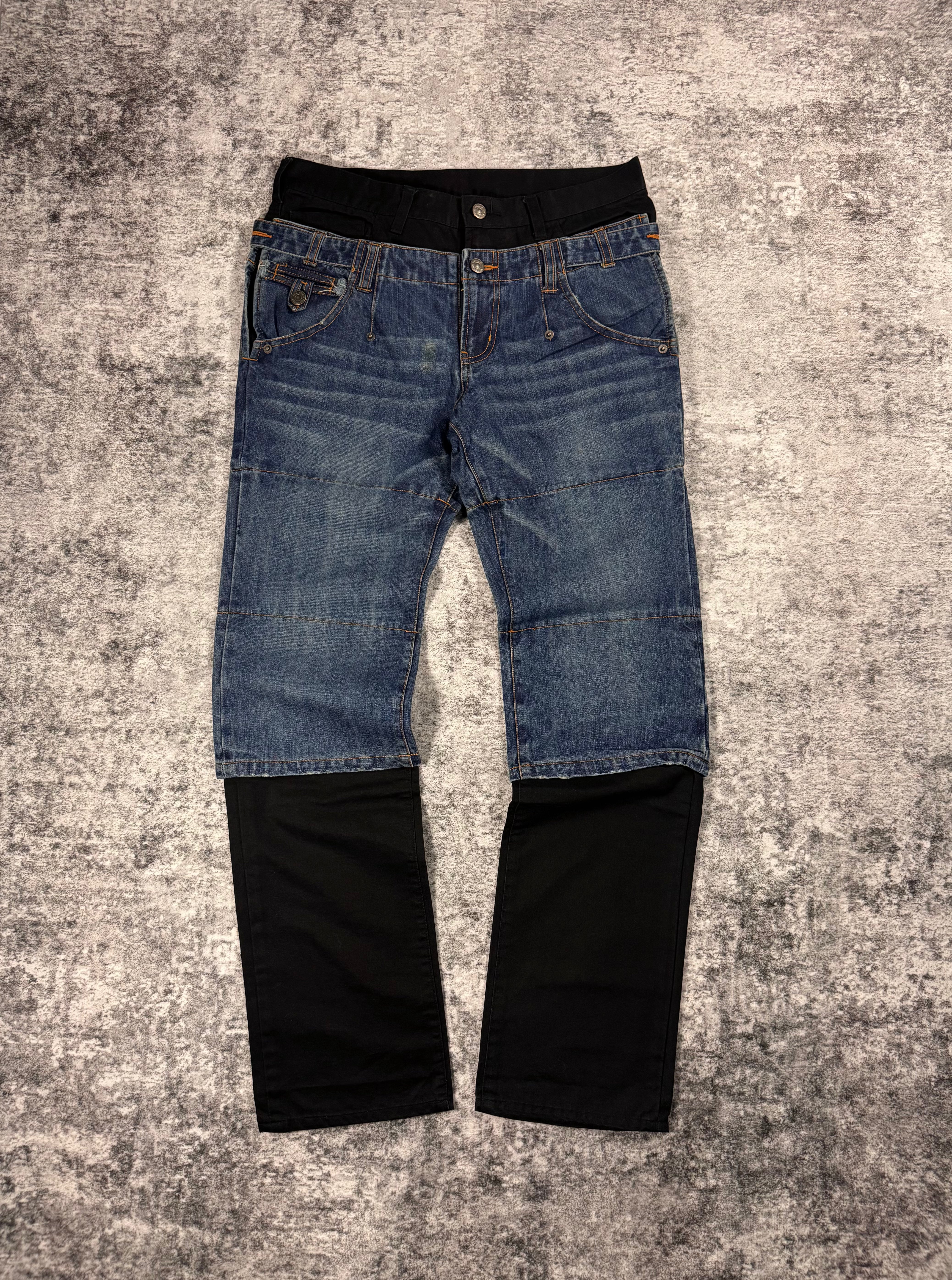 PPFM 00s Two-Tone Hybrid Double Waist Denim