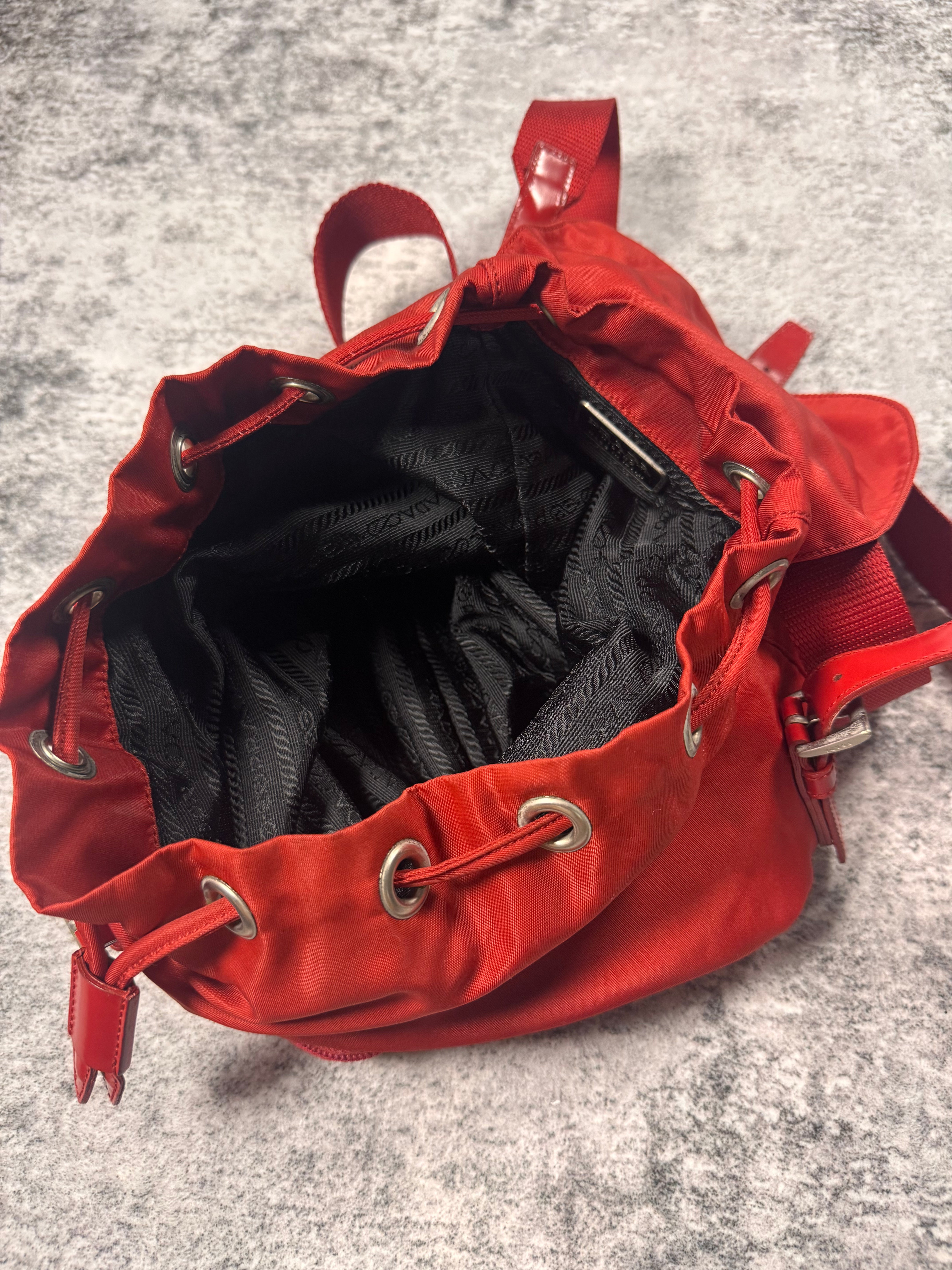Prada Milano ‘Cherry’ Mini Tessuto Nylon Backpack