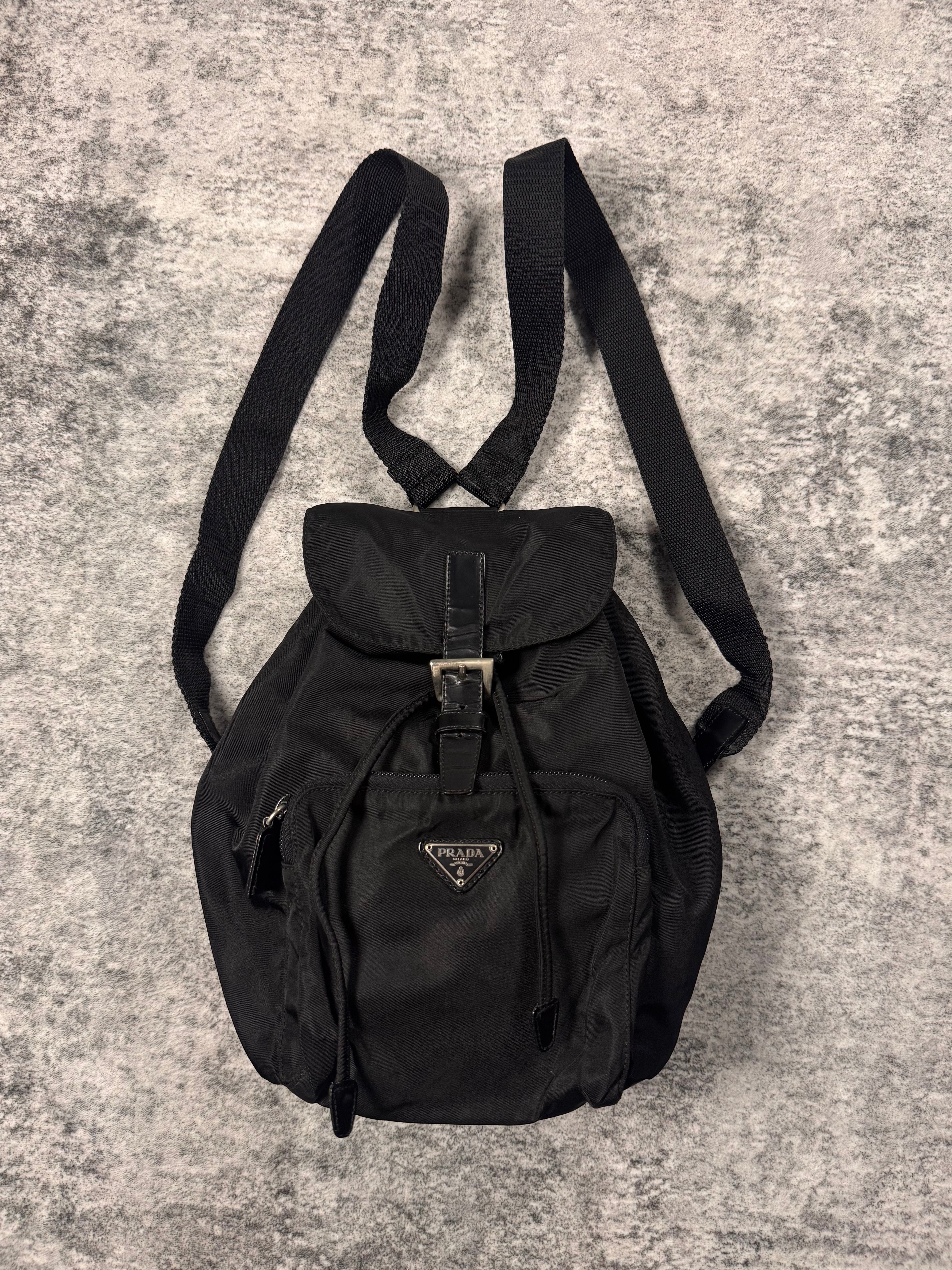 Prada Milano ‘Nero' Mini Tessuto Nylon Backpack