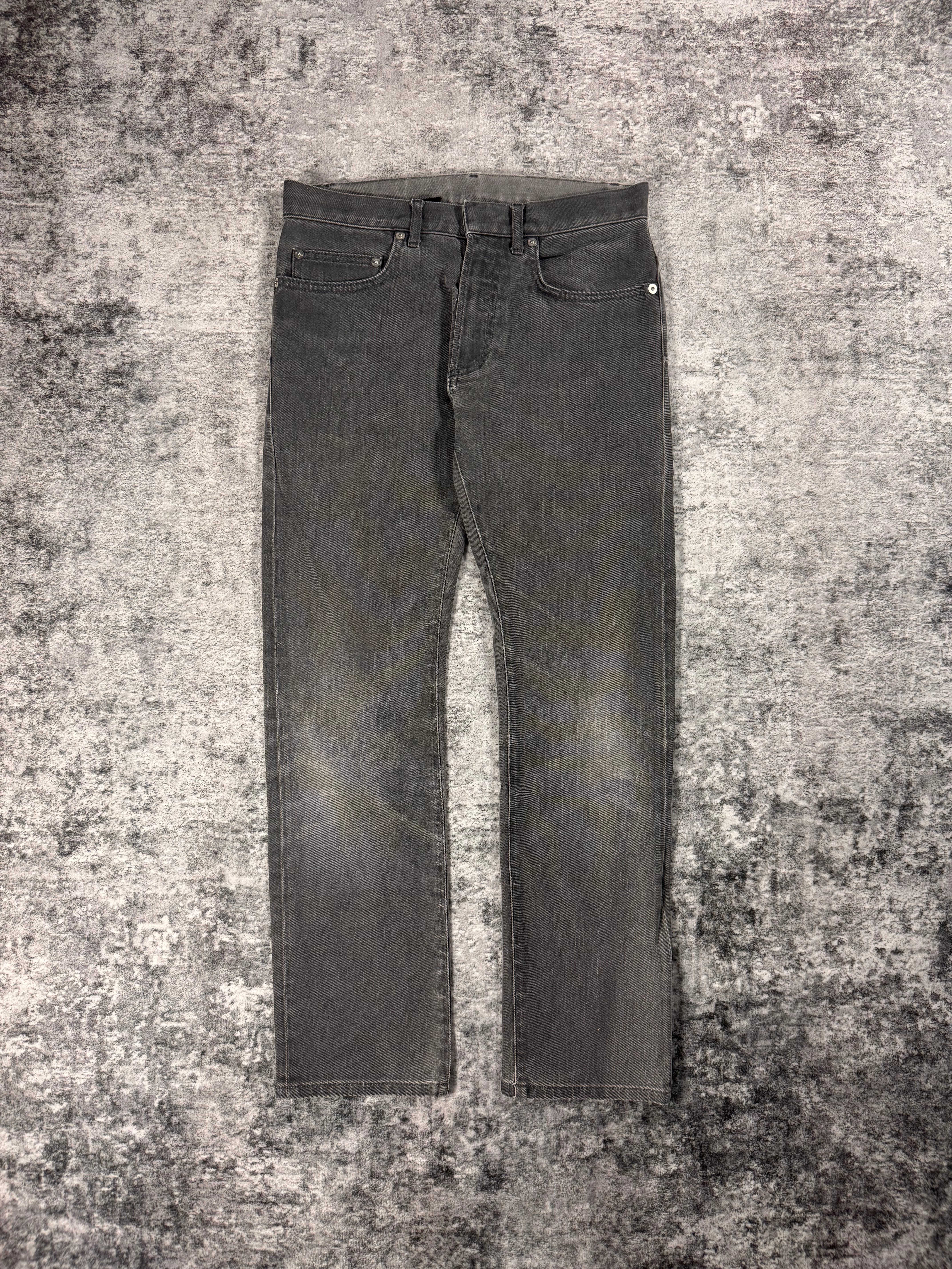 FW14 Dior Homme Kris Van Assche Grey Wash Denim