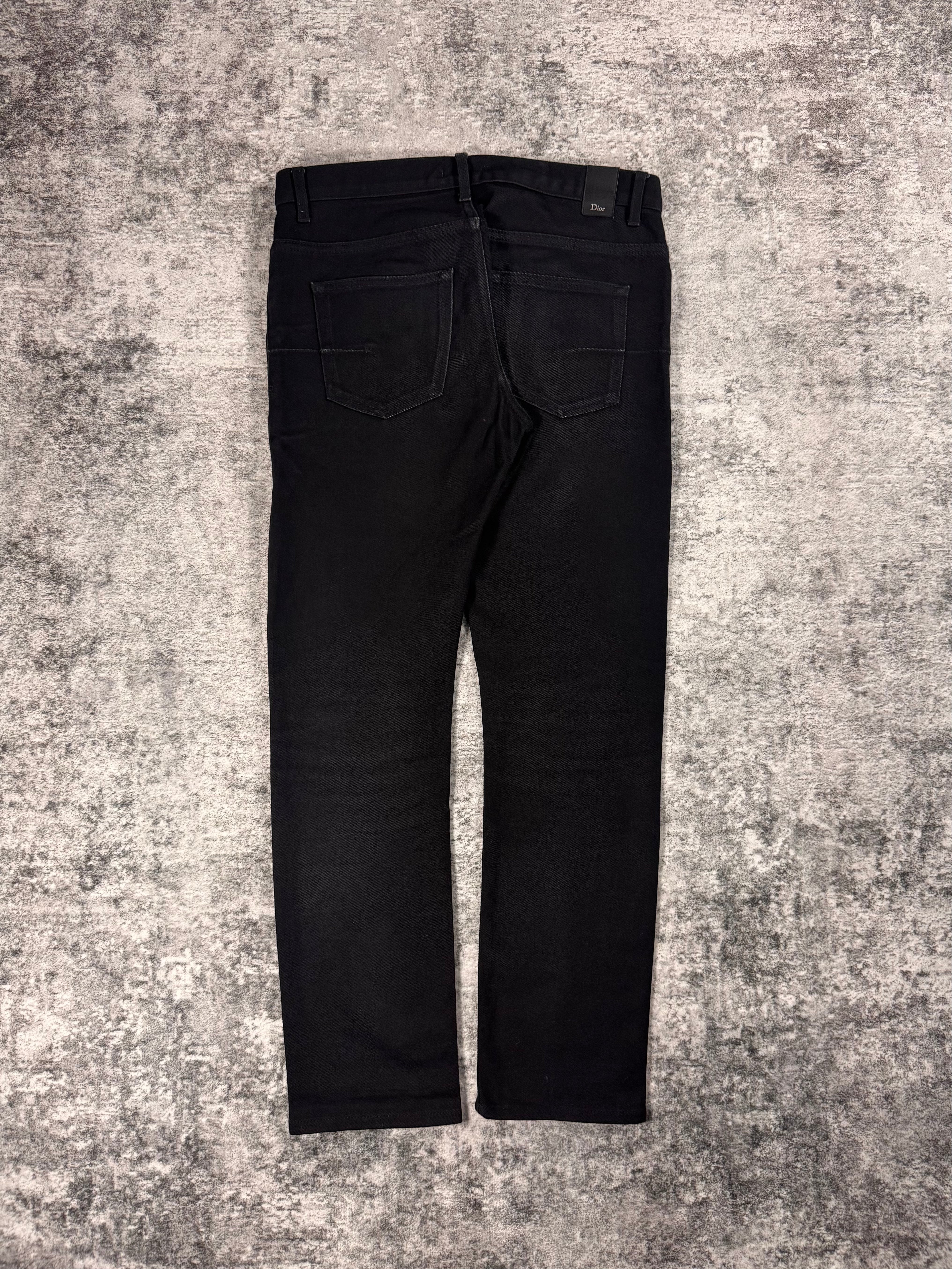SS18 Dior Homme Kris Van Assche Black 'SLIM 17.5' Denim