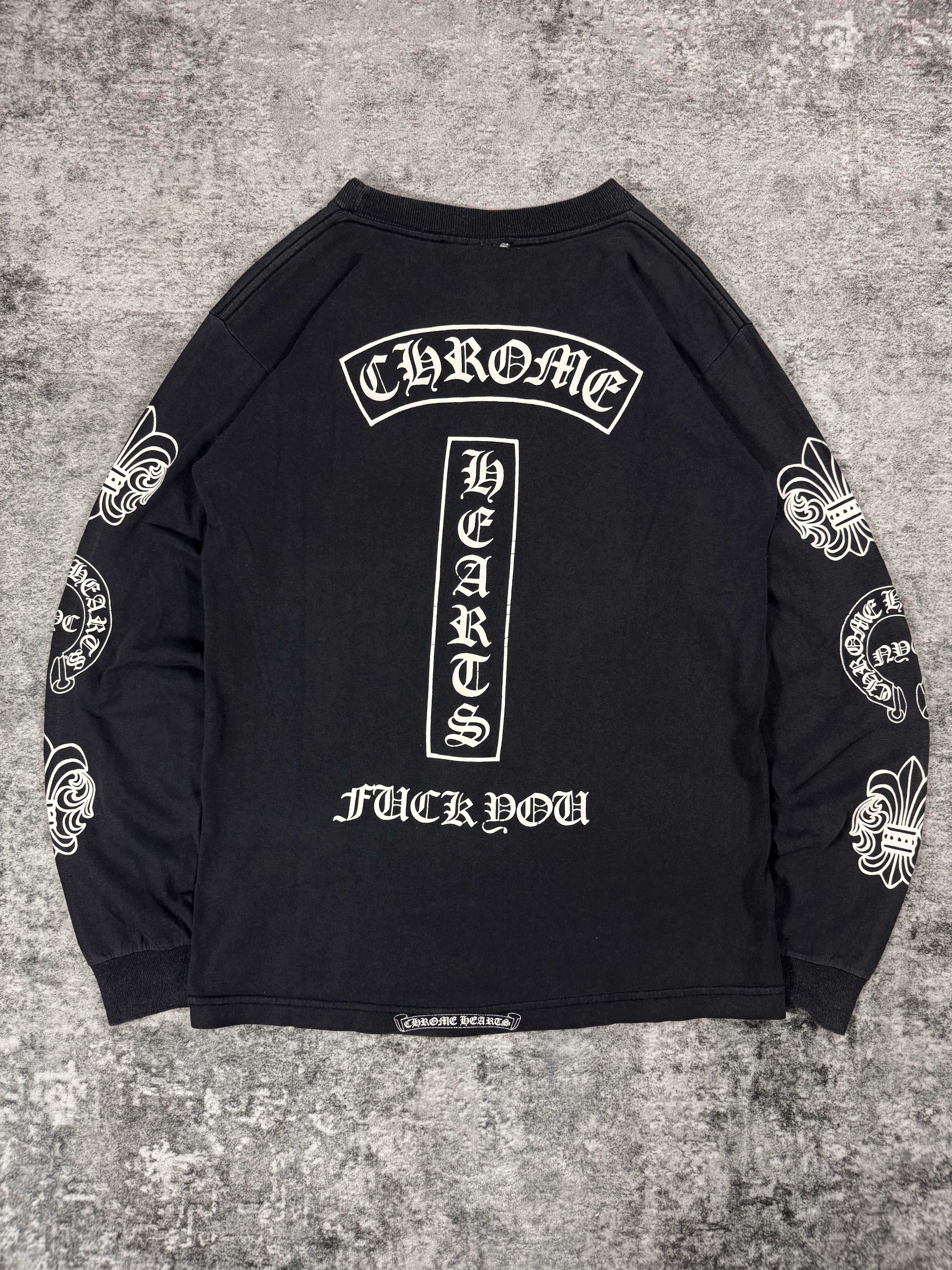 2000s Chrome Hearts 00s 'Fuck You' Multi-Logo Longsleeve