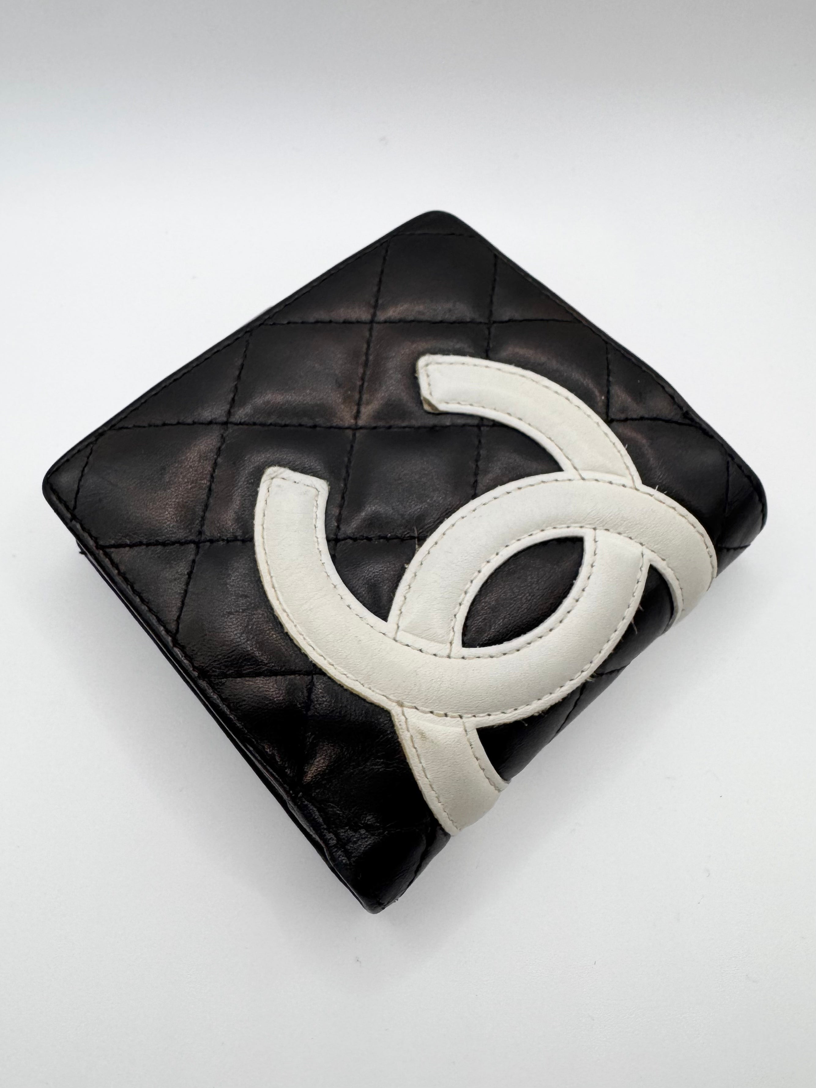 2000s Chanel 'Cambon Ligne' Black Leather Wallet